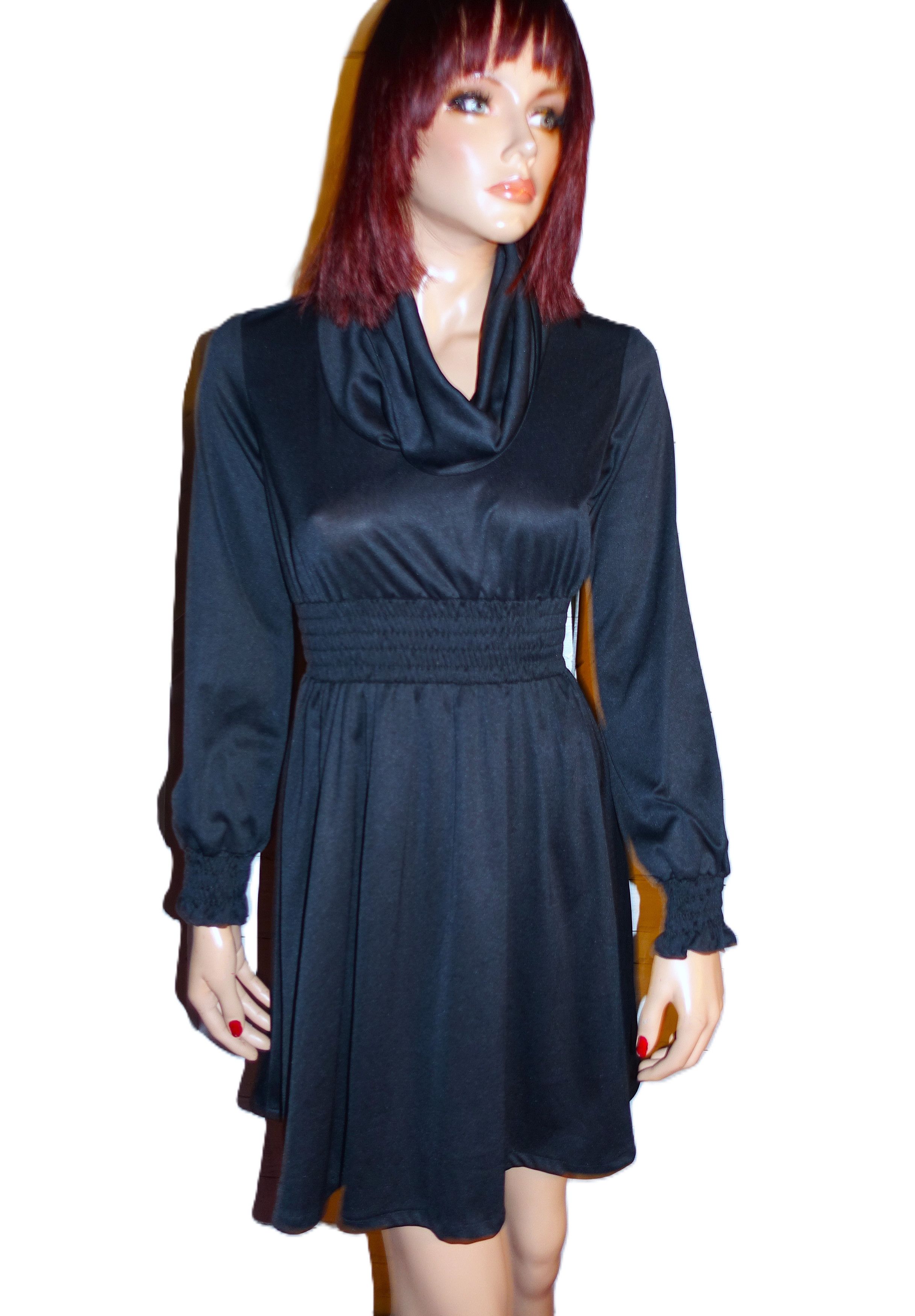 Vintage Vintage Nancy G Black Cowl Neck Dress XS Size XS / US 0-2 / IT 36-38 - 4 Thumbnail