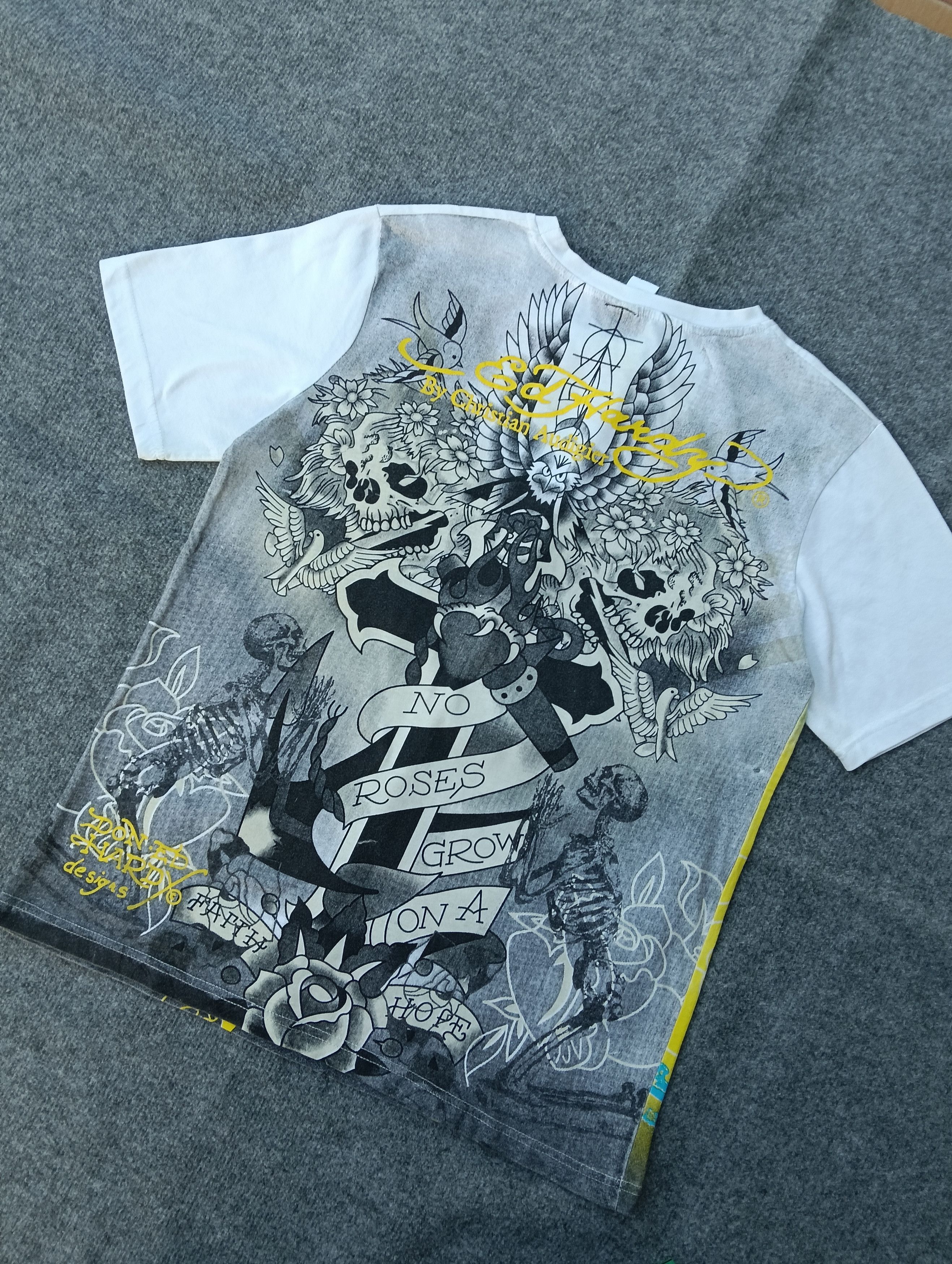 Ed Hardy Ed Hardy " No Roses Grow " Christian Audigier Tee. Size US M / EU 48-50 / 2 - 2 Thumbnail
