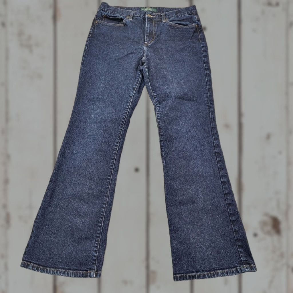Denime VINTAGE? No — (Not Vintage) LRL Lauren Jeans Co. Jeans Women's 8 Blue Denim Classic Bootcut Flare Size 30" / US 8 / IT 44 - 1 Thumbnail