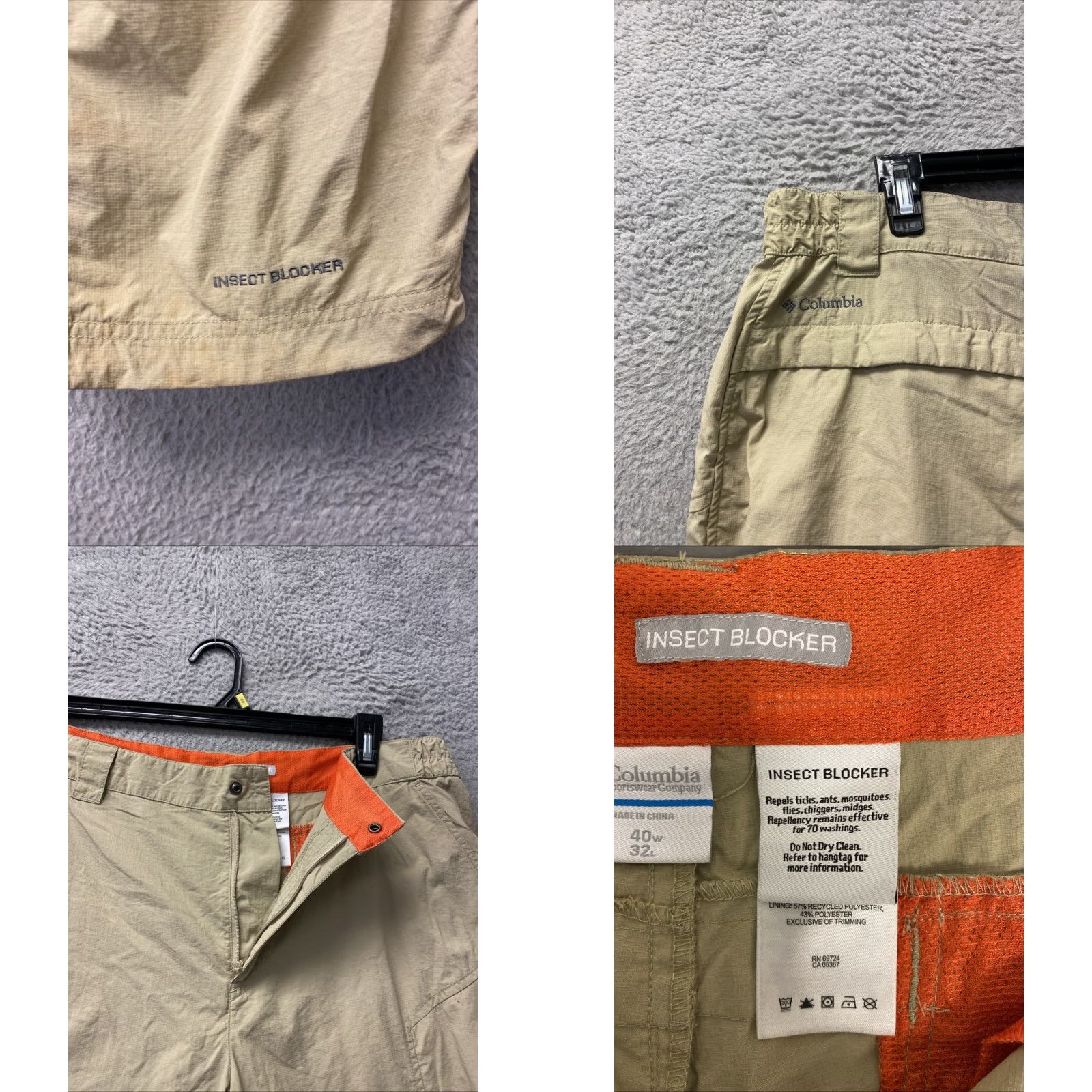 Vintage Columbia Pants Mens Size 40x32 Cargo Regular Straight Khaki Ginger Insect Repellent Nature Outdoors Size US 40 / EU 56 - 8 Thumbnail