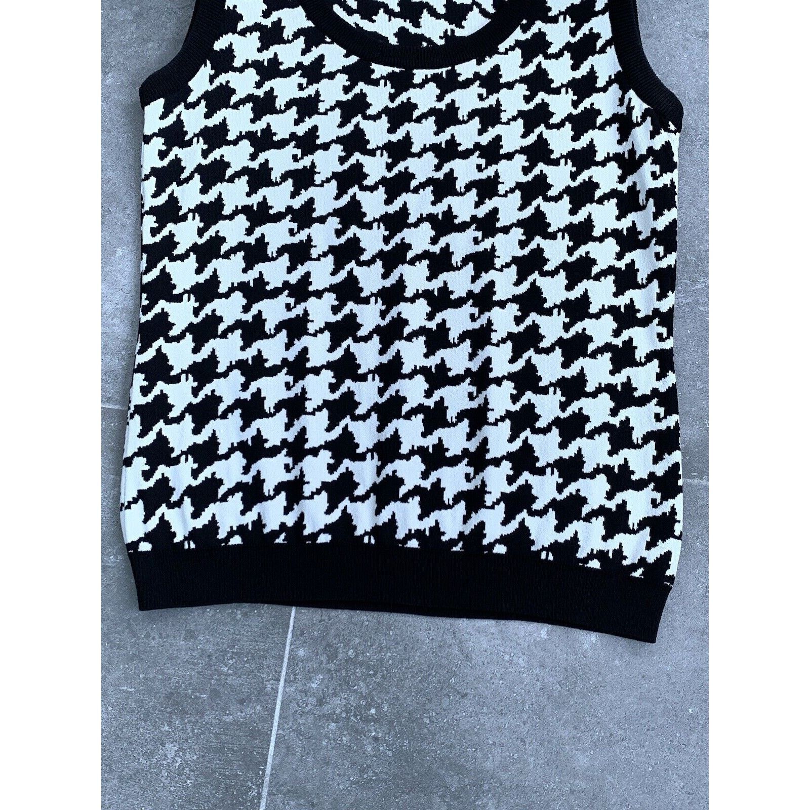 Moschino Womens MOSCHINO Houndstooth Vest Cardigan Top S-M US 6 EU 38 Size M / US 6-8 / IT 42-44 - 9 Thumbnail