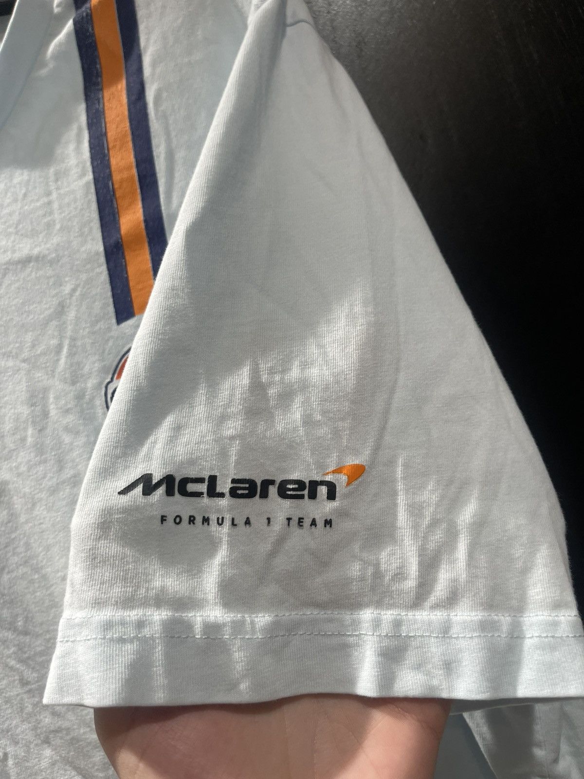 Other McLaren Racing F1 Gulf Mens Stripe Blue T-shirt Size US XXL / EU 58 / 5 - 4 Thumbnail