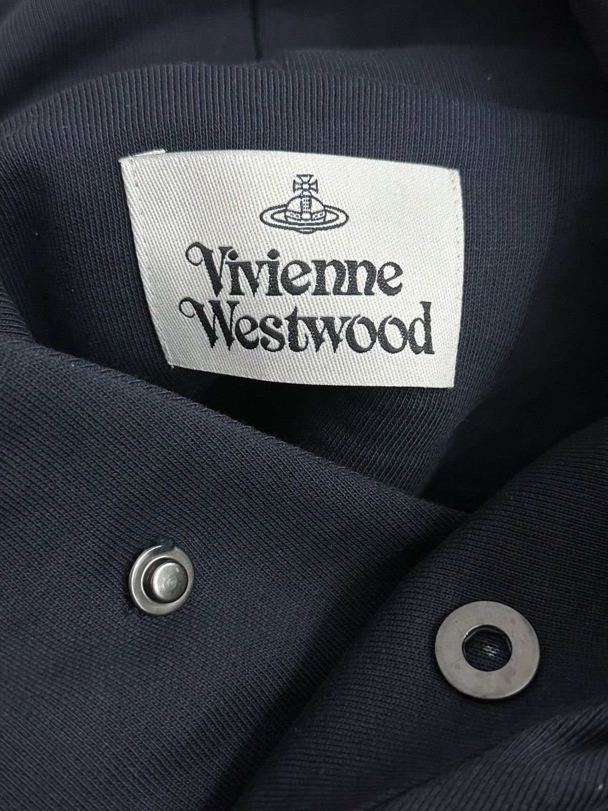 Vivienne Westwood Vivienne Westwood Hoodie Dark Navy Spray Orb Logo XXXL Size US XXL / EU 58 / 5 - 3 Thumbnail