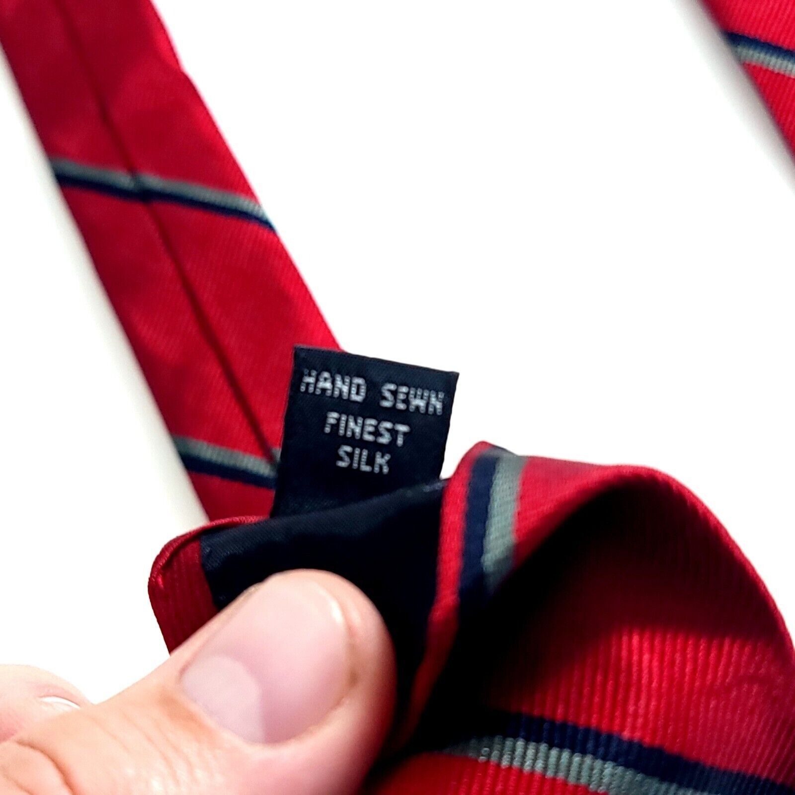Robert Talbott Robert Talbott Hand Sewn Nordstrom Red Black Gray Striped Wo Size ONE SIZE - 6 Thumbnail