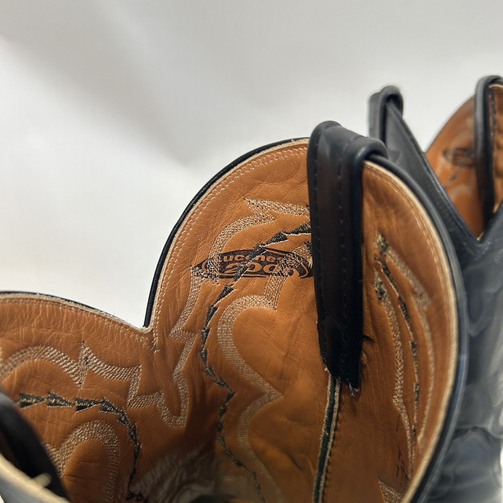 Lucchese Vintage Lucchese 2000 Genuine Elk Cowboy Boots “Black” Size US 8.5 / EU 41-42 - 9 Thumbnail