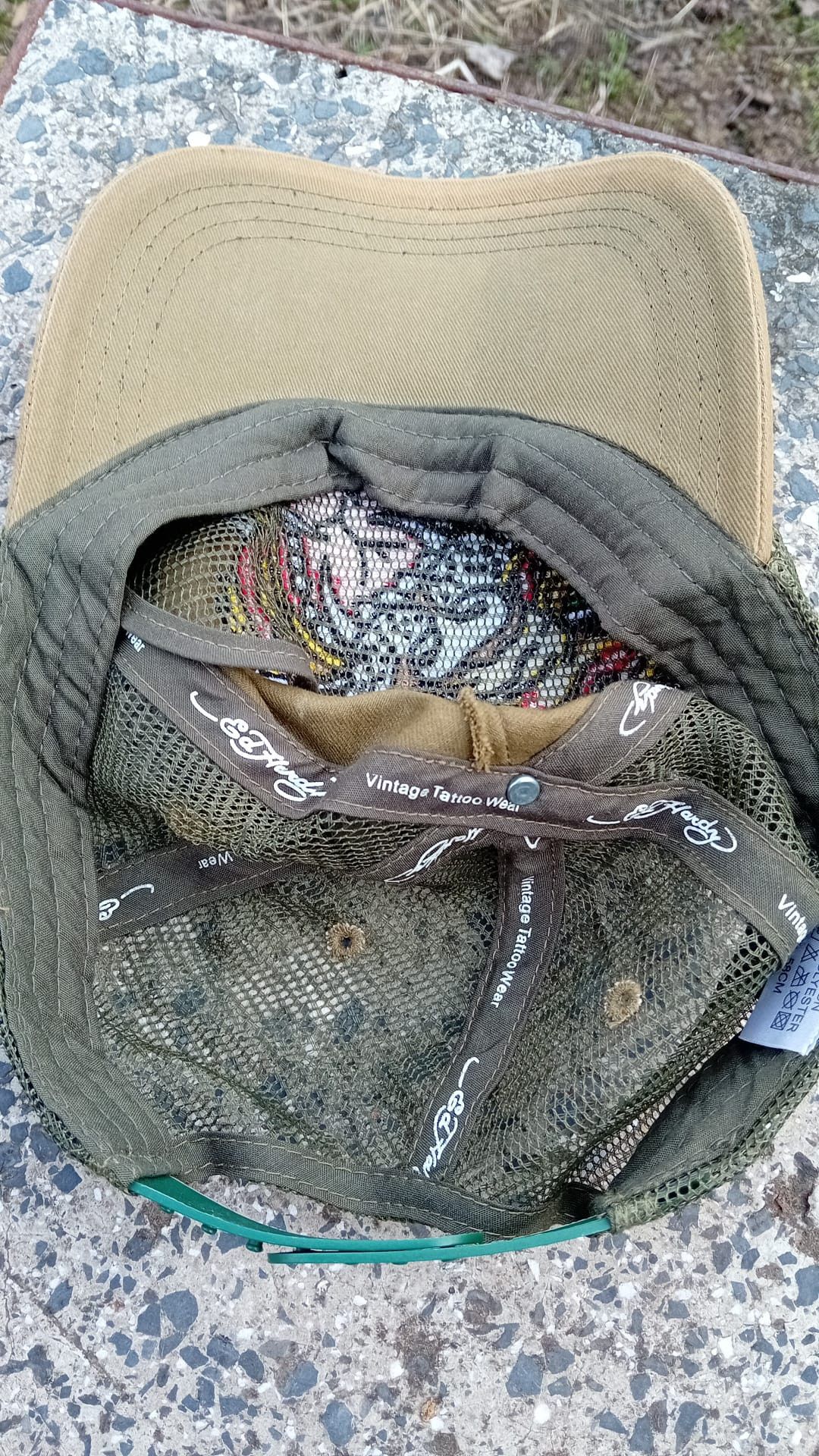Ed Hardy Ed Hardy Gold Tiger Embroidered Mesh Snap Back Trucker Hat Size ONE SIZE - 7 Thumbnail