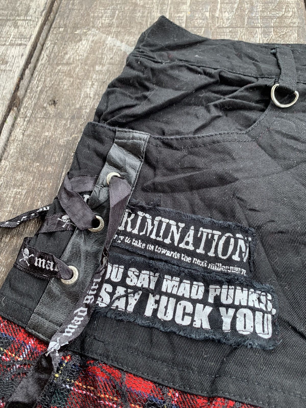 Japanese Brand Mad punk mini skirt nice design Size 31" - 7 Thumbnail