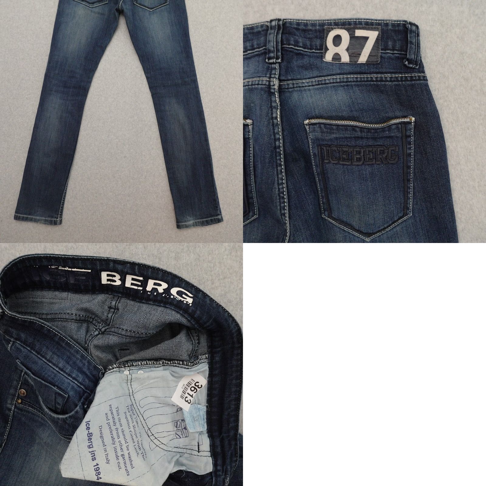 Vintage VINTAGE Iceberg Jeans Women's 32 (32X32) Straight Dark Wash Blue Denim Y2K Jeans Women Straight 32 Blue Embroidered Pockets Size 24" / US 00 / IT 34 - 10 Thumbnail