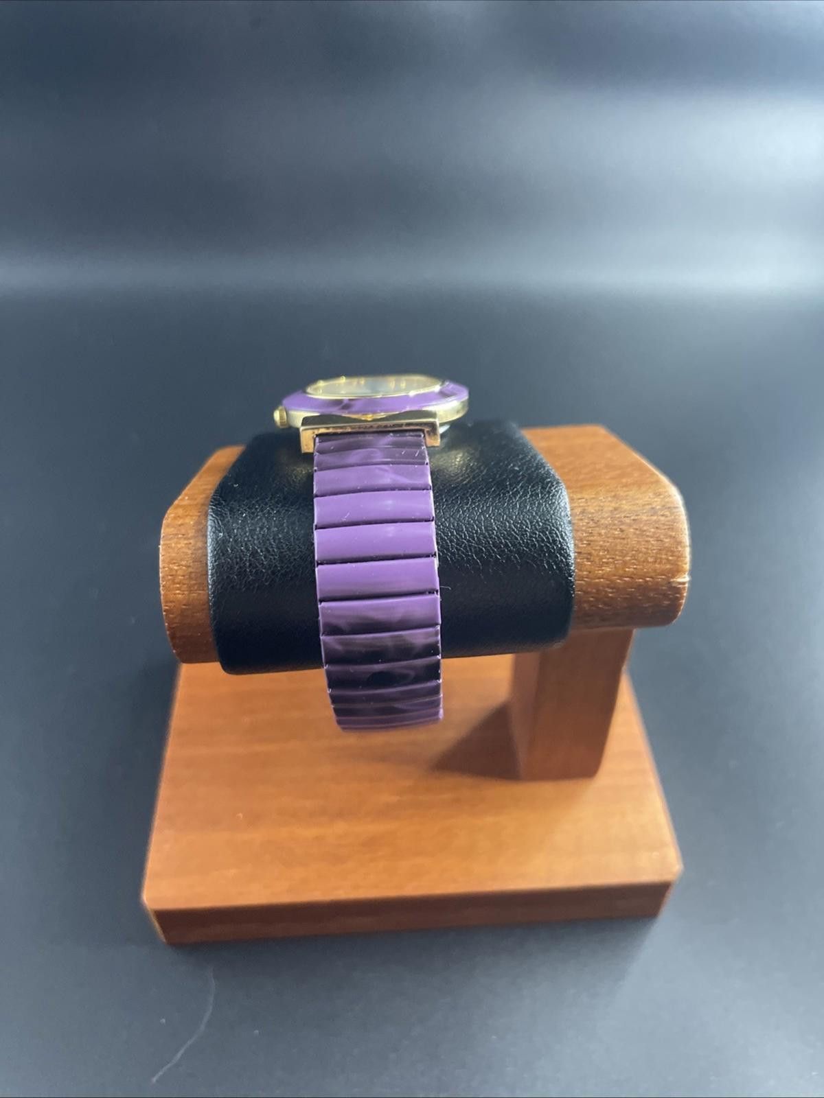 Lafayette 148 Lafayette Quartz Watch MOP Dial Purple Band & New Batt Size ONE SIZE - 4 Thumbnail