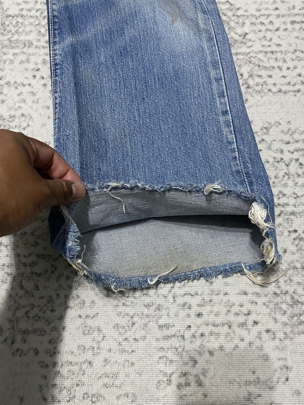 Vintage Vintage Distressed 70's CANTON Bootcut Half Selvedge Jeans Size US 32 / EU 48 - 4 Thumbnail