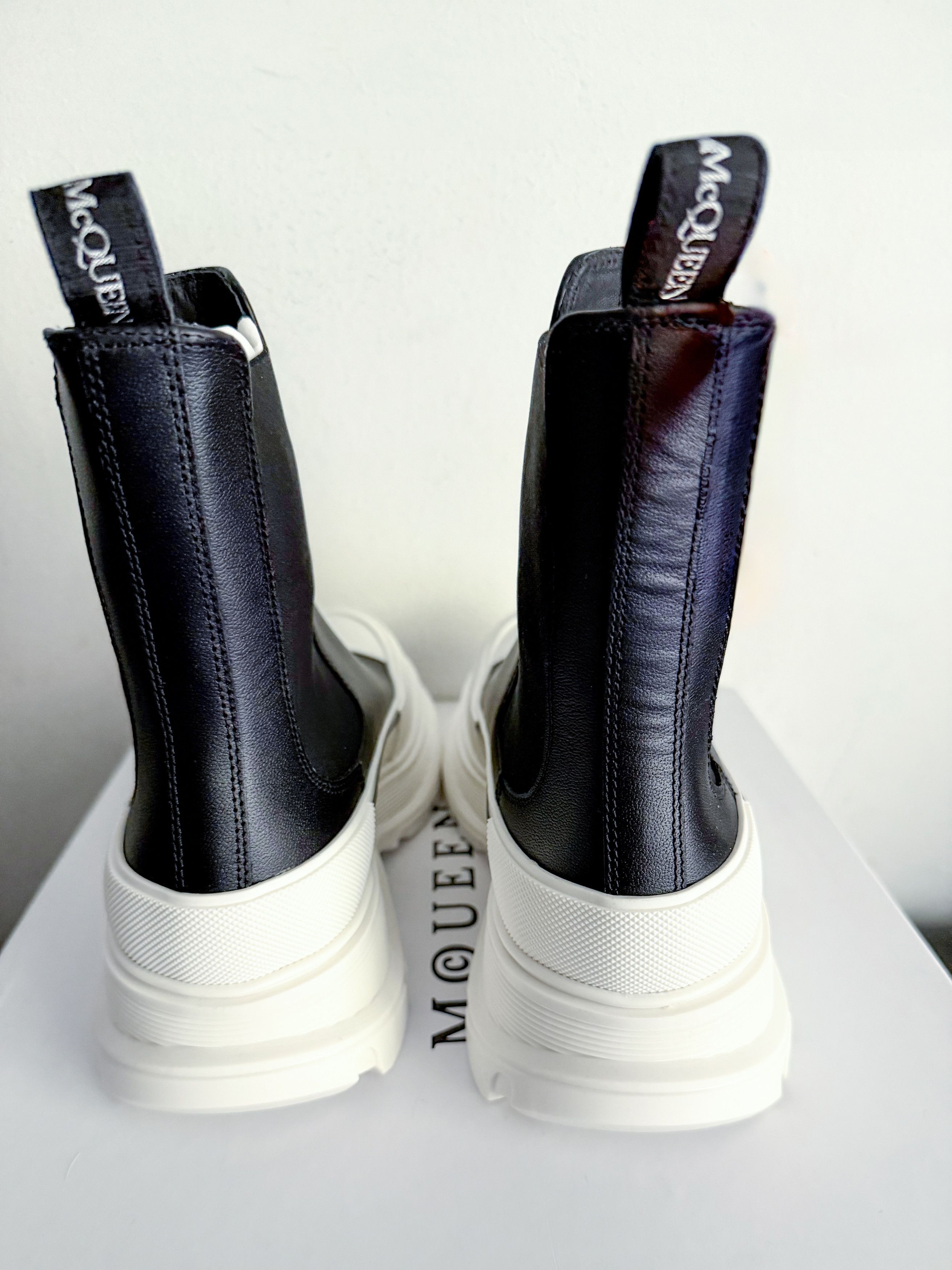 Alexander McQueen Oversized Platform Leather Sneaker Boots Size US 10 / IT 40 - 4 Thumbnail