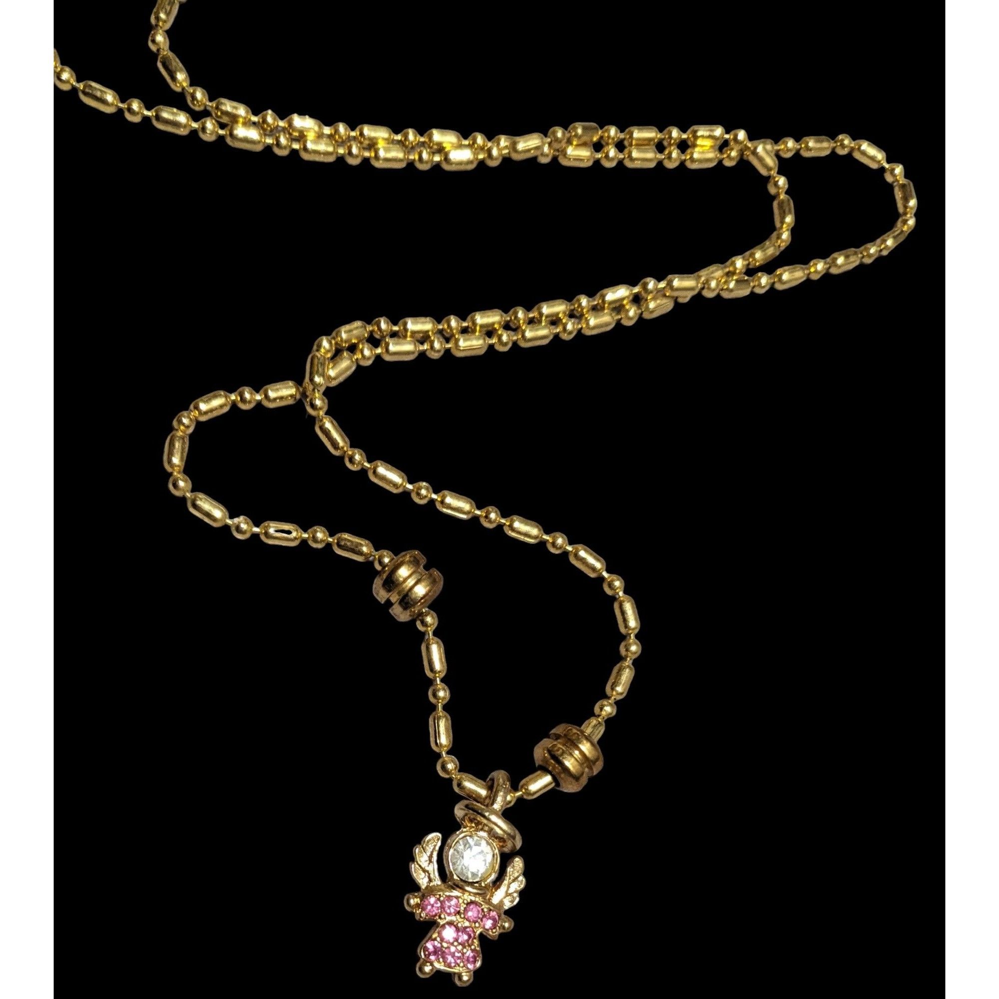 Other Vintage USA KLS Pink Angel Pendant Necklace Size ONE SIZE - 1 Thumbnail