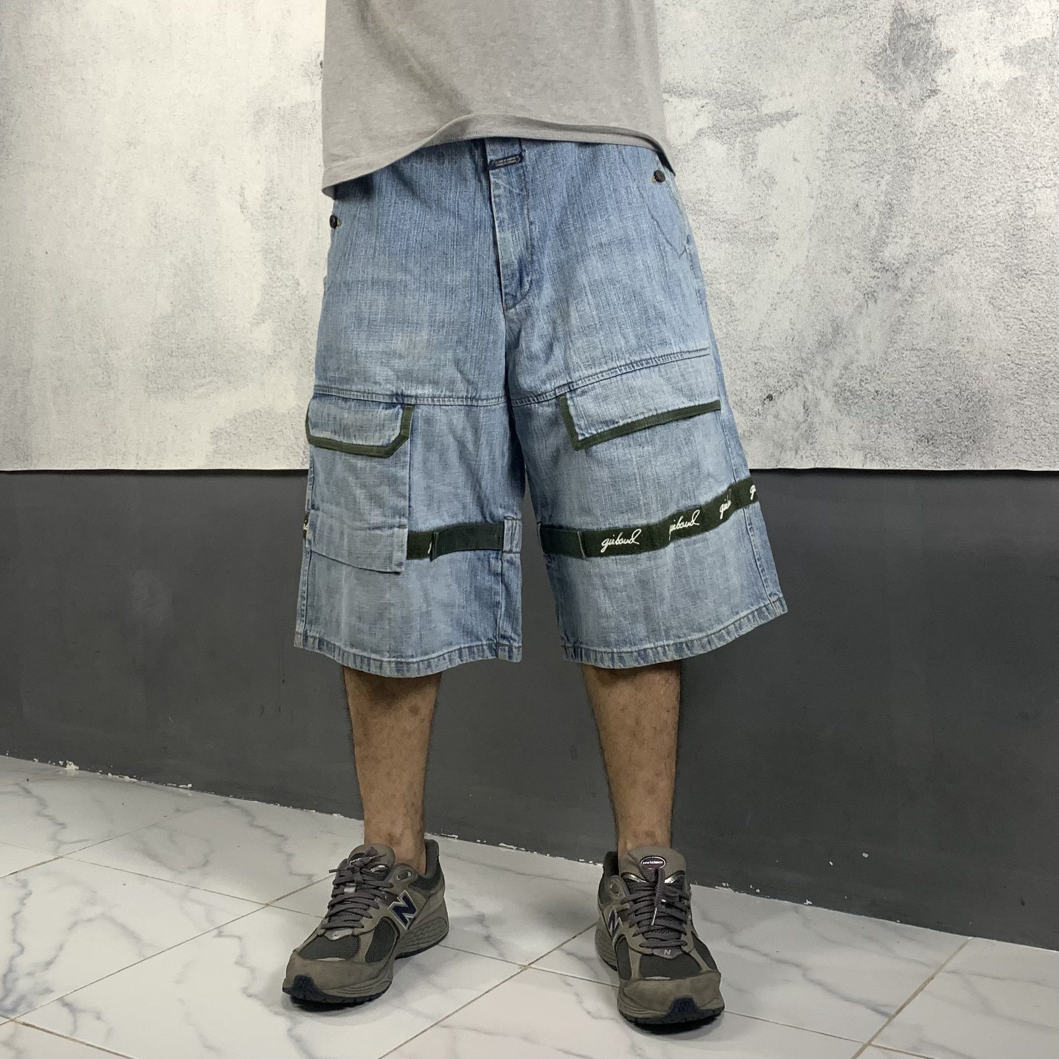 Marithe + Francois Girbaud Girbaud Baggy Jorts Denim Short Pants Multi Pocket Size US 38 / EU 54 - 2 Thumbnail