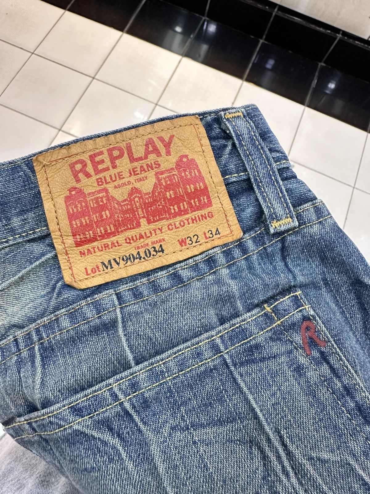 Tornado Mart Distressed Replay Flare Whisker Jeans Y2K Goa Lgb Style Size US 30 / EU 46 - 12 Thumbnail