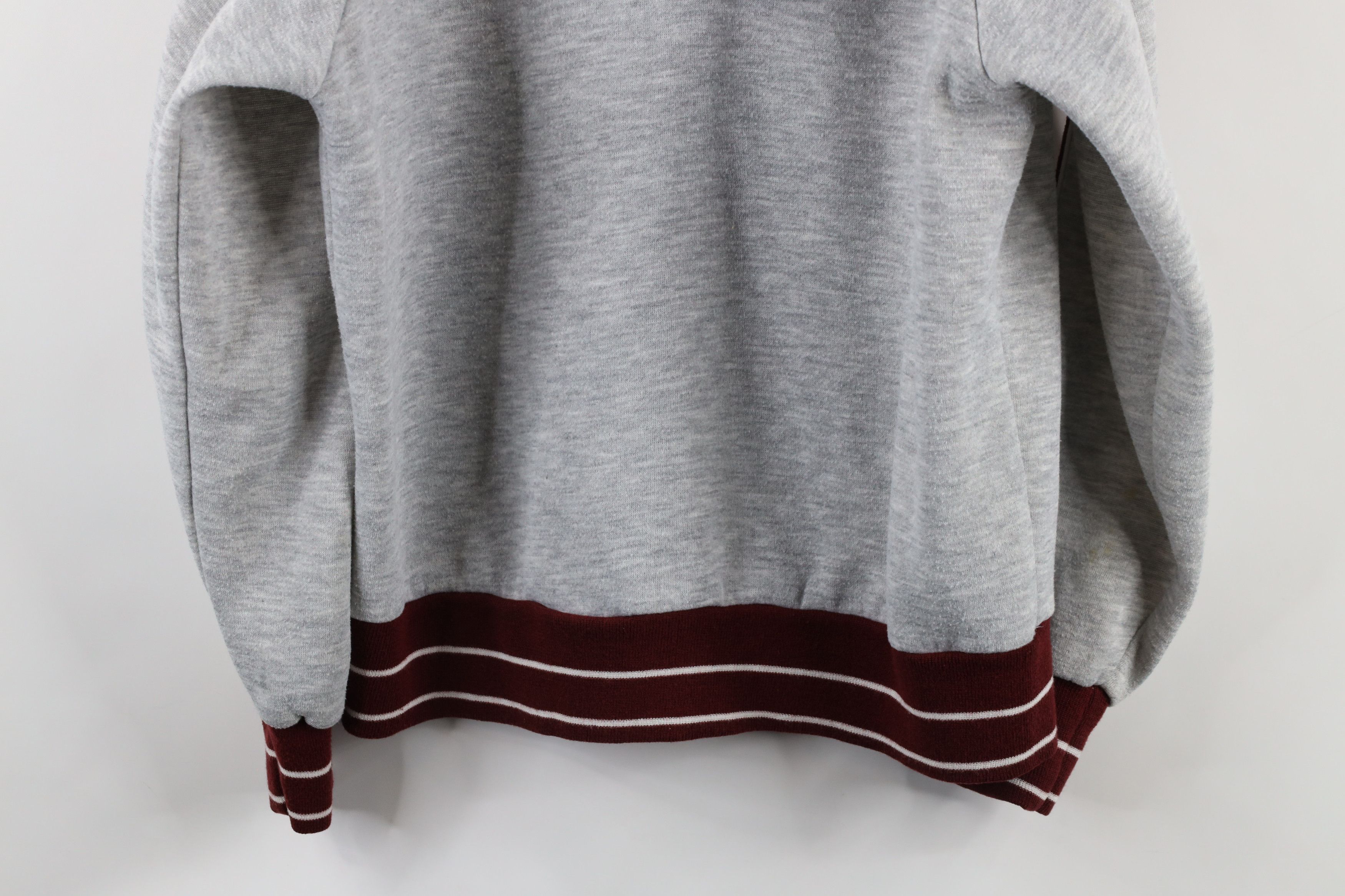 Vintage 70s Streetwear Striped Triblend Full Zip Hoodie