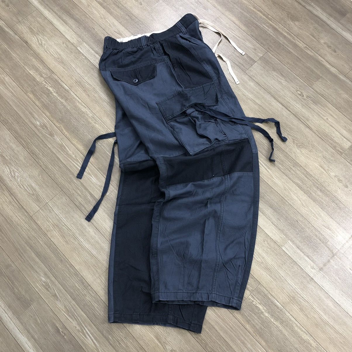 Japanese Brand 2000s Niko And Patchwork Lgb Goa Bondage Cargo Baggy Pants Size US 26 / EU 42 - 17 Thumbnail