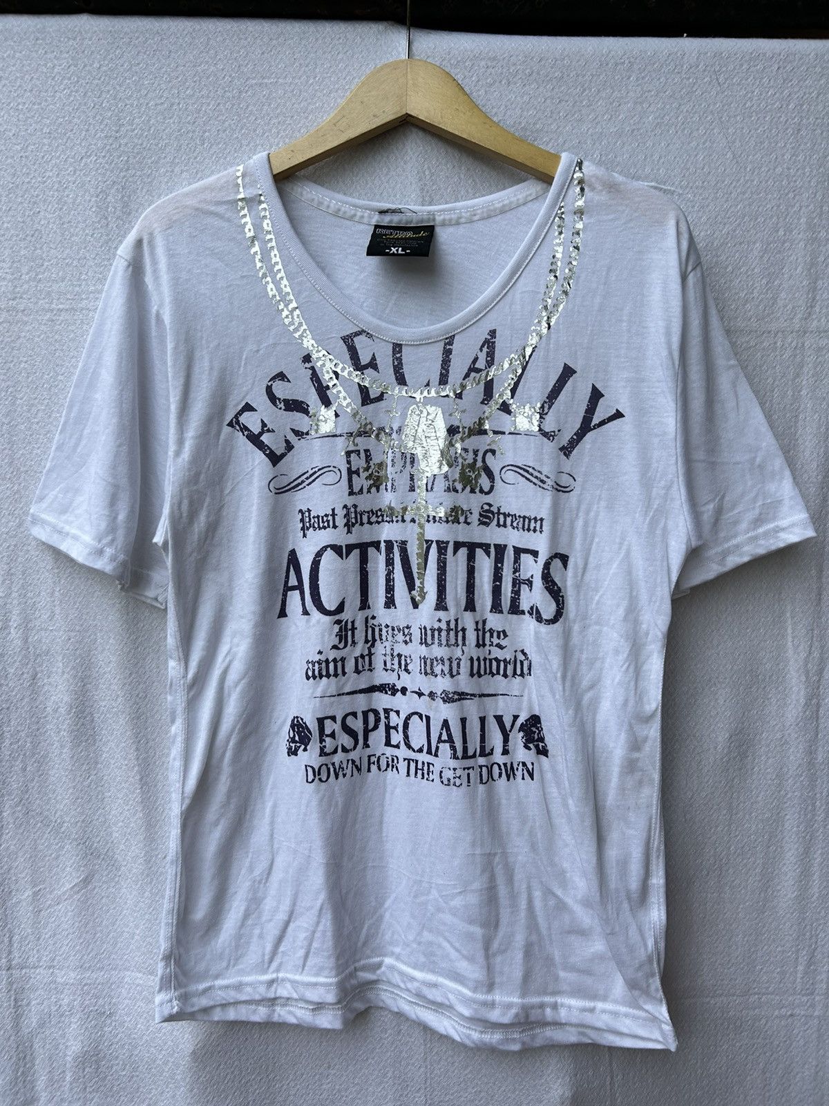 If Six Was Nine × Japanese Brand × Le Grande Bleu (L.G.B.) Japanese retro attitude poem necklace cross shirt Size US L / EU 52-54 / 3 - 1 Thumbnail