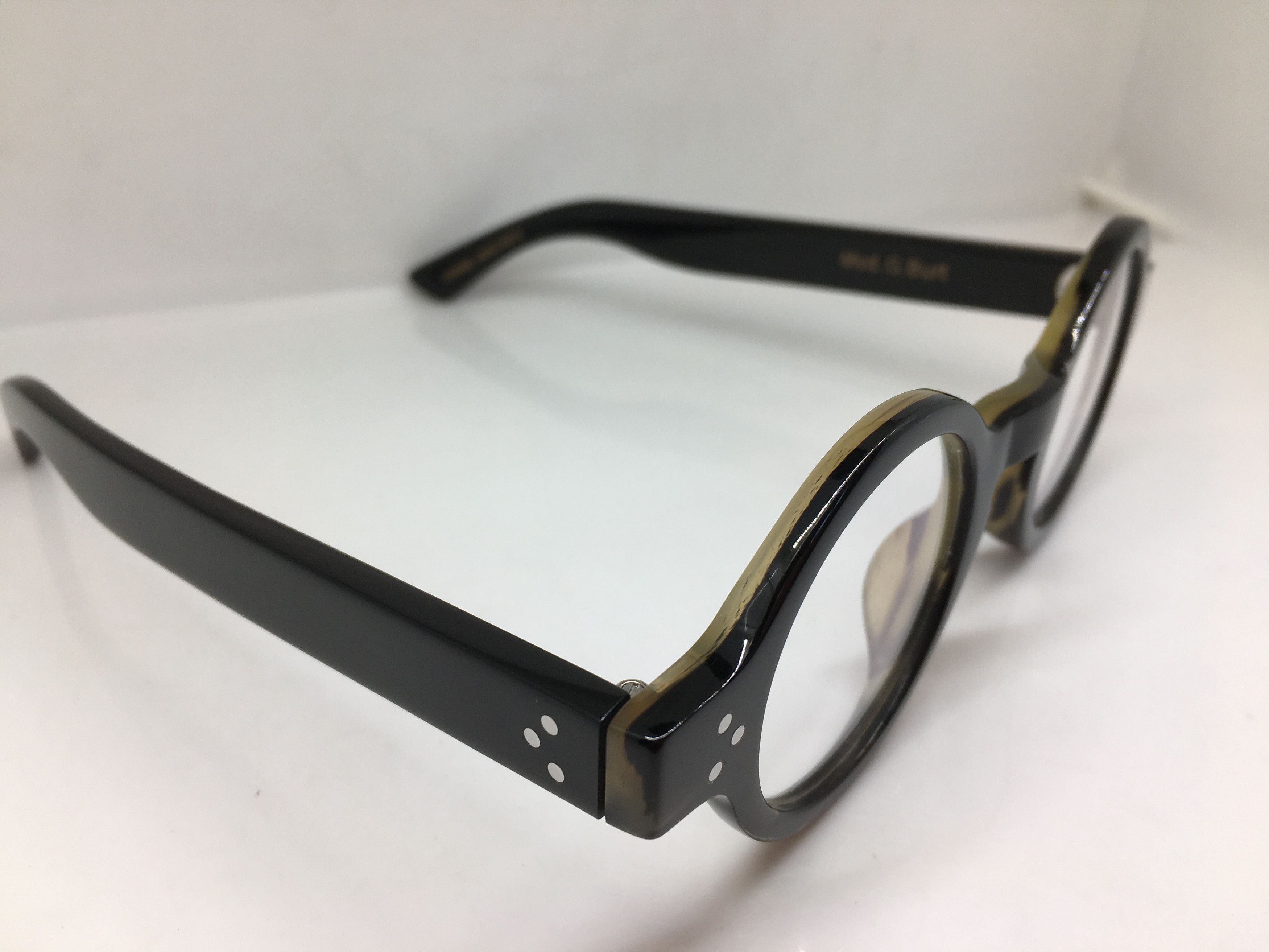 Lesca Lunetier Lesca Lesca Lunetier Genuine Horn G Burt Eyeglasses  