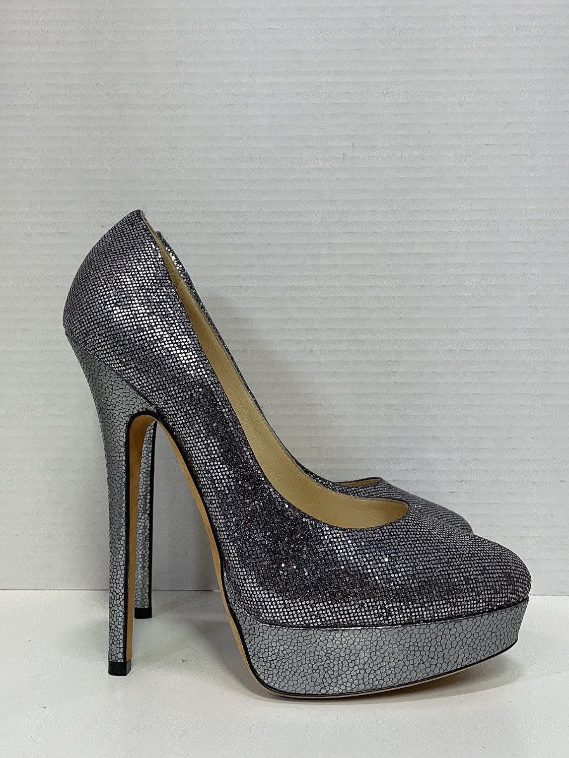 Jimmy Choo Jimmy Choo Metallic Silver Pumps - Sz EU 38.5 Size US 8.5 / IT 38.5 - 1 Thumbnail