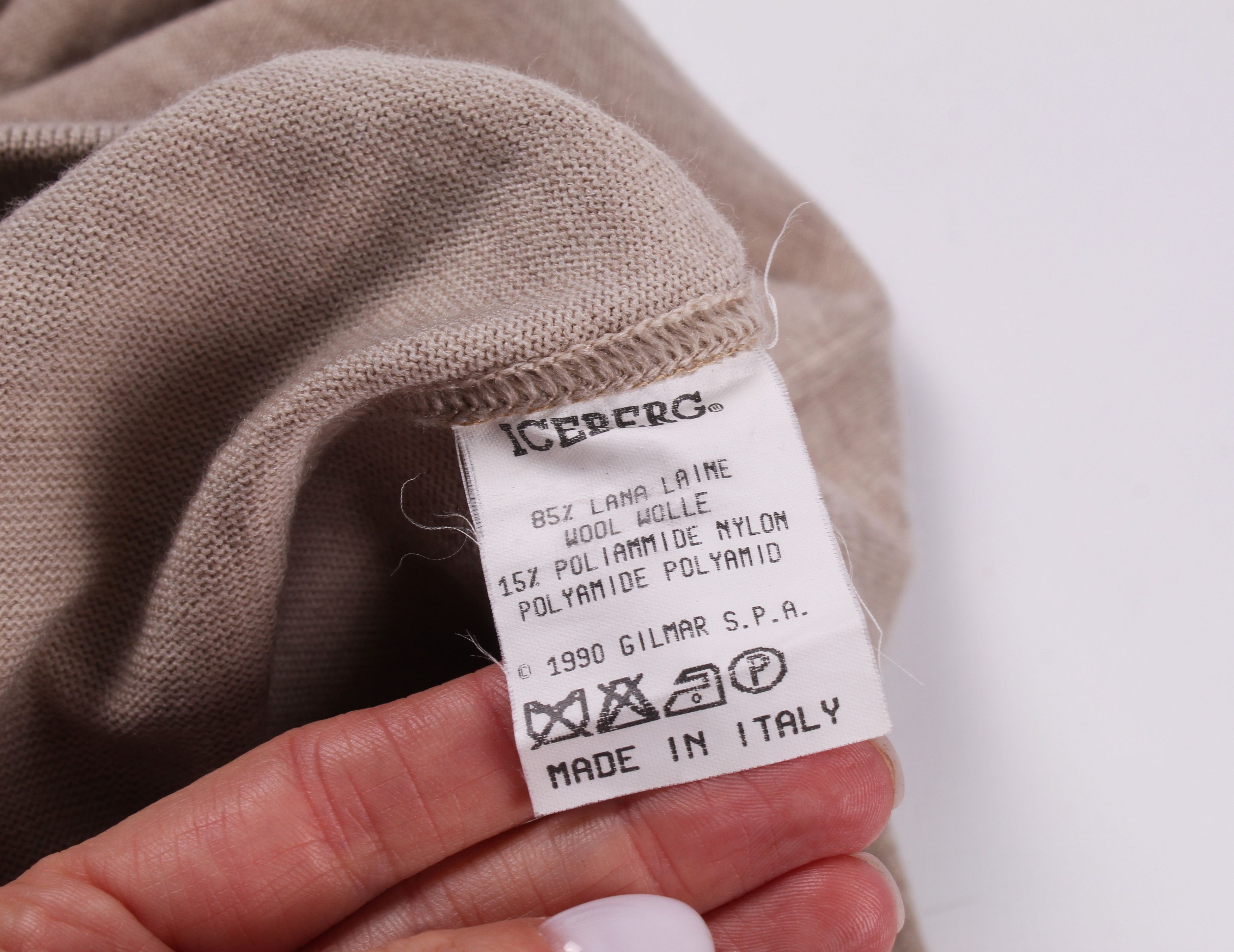 Iceberg Vintage Iceberg 90's High Waisted Wool Pencil Skirt Size 25" / US 0 / IT 36 - 6 Thumbnail