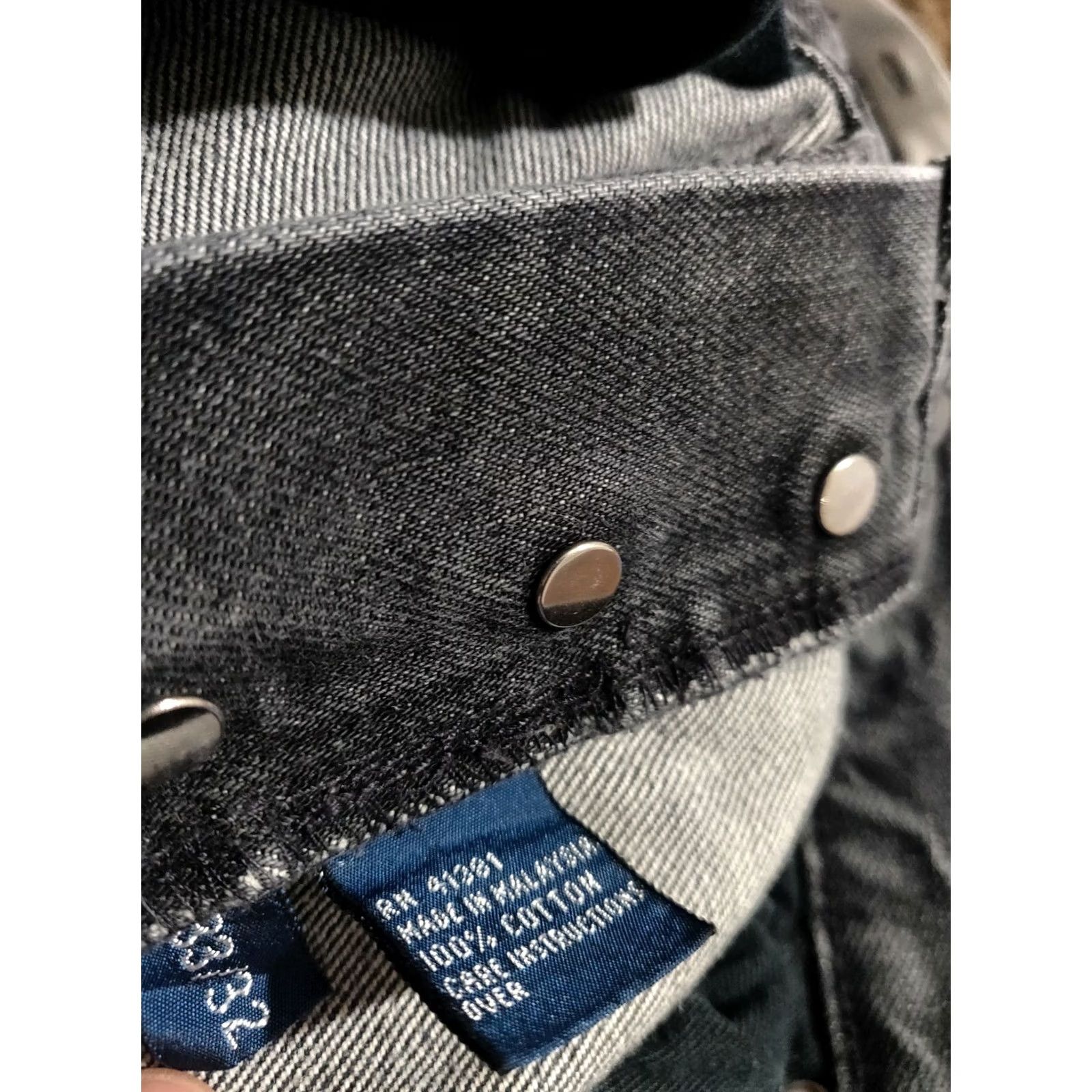 Polo Ralph Lauren VINTAGE Polo Ralph Lauren Button Fly Distressed Black Denim Jeans - Men's 33x32 Denim Jeans Size US S / EU 44-46 / 1 - 5 Thumbnail
