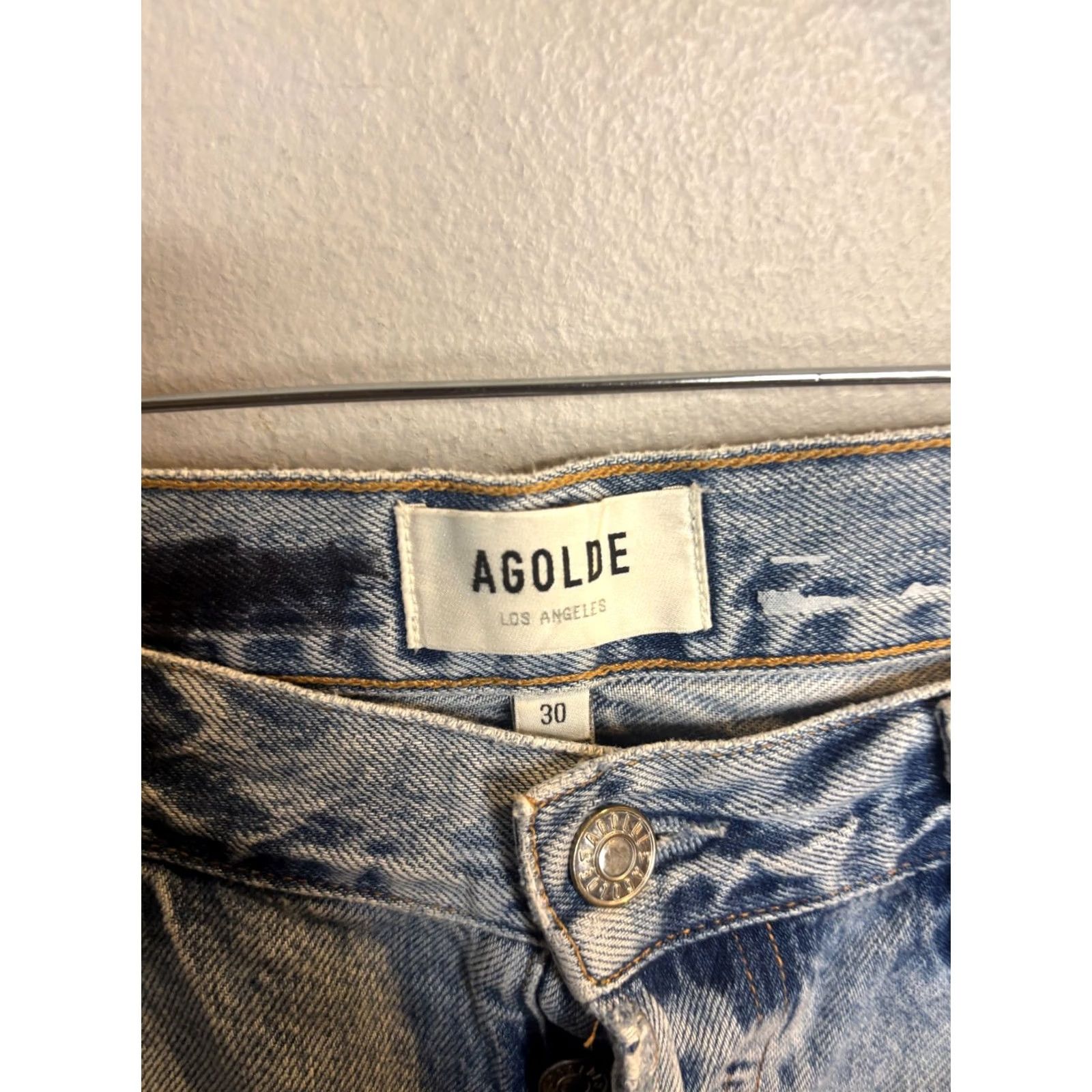 Agolde Agolde Womens Jamie Jeans Size 29 Blue Denim Destroyed High Rise Ankle Shakedown 90s Bohemian City Size 29" - 3 Thumbnail