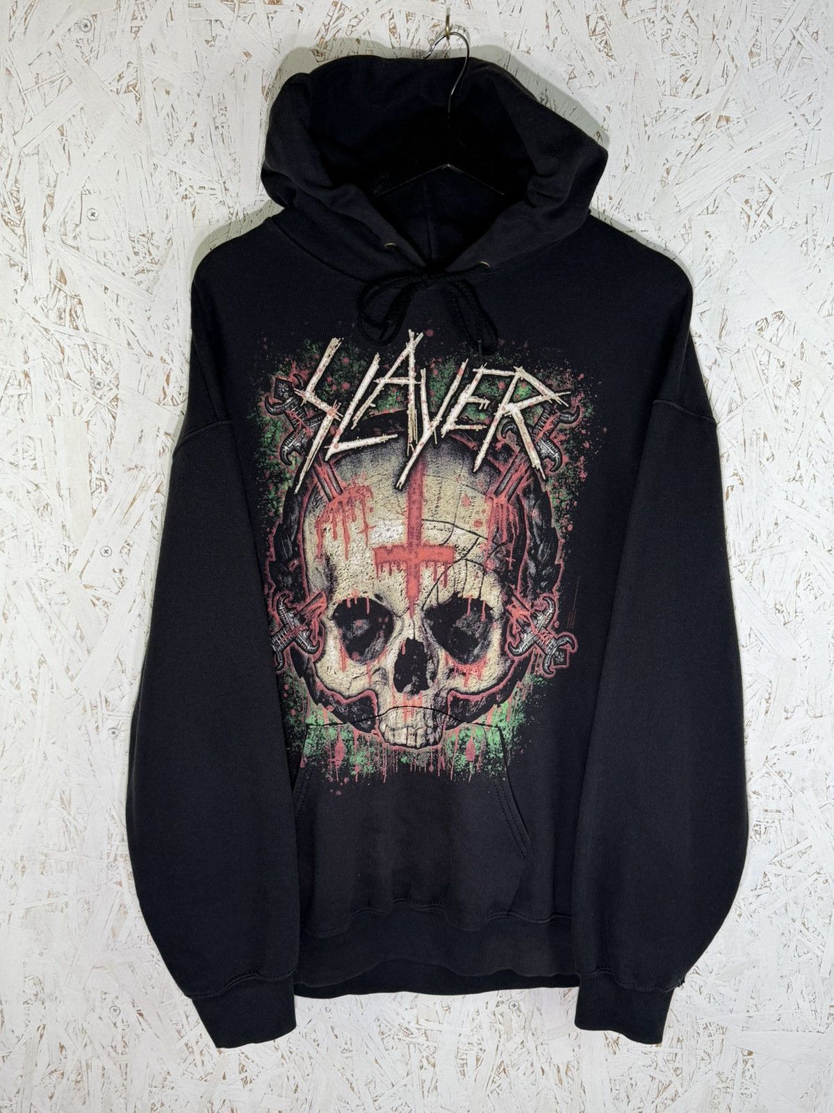 Band Tees Vintage Slayer Skull Thrash Metal 2012 Band Hoodie Black L Size US L / EU 52-54 / 3 - 1 Thumbnail