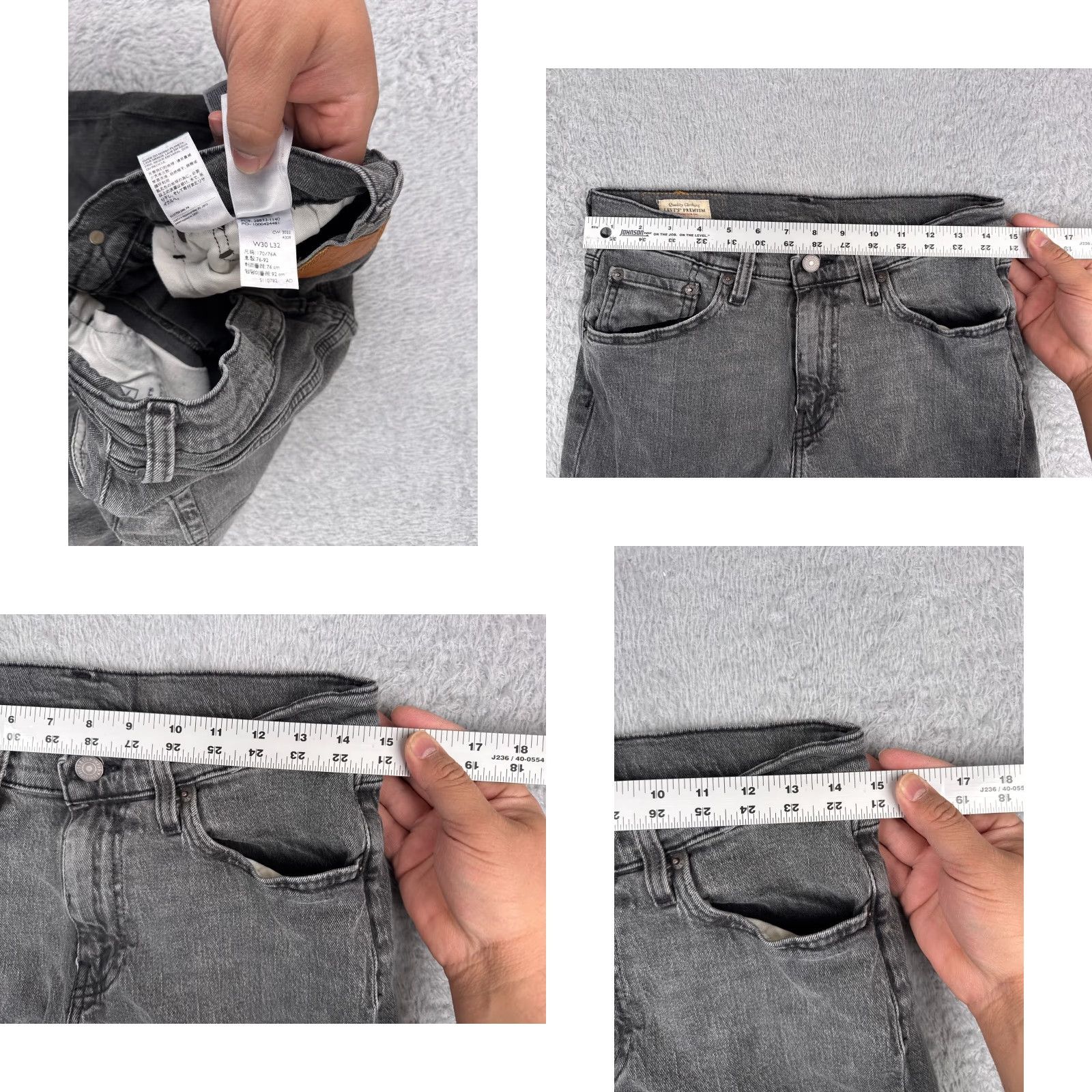 Levi's Levi's Premium Jeans Black Denim 30x29 Cotton 512 Big E Adult Size US 30 / EU 46 - 8 Thumbnail