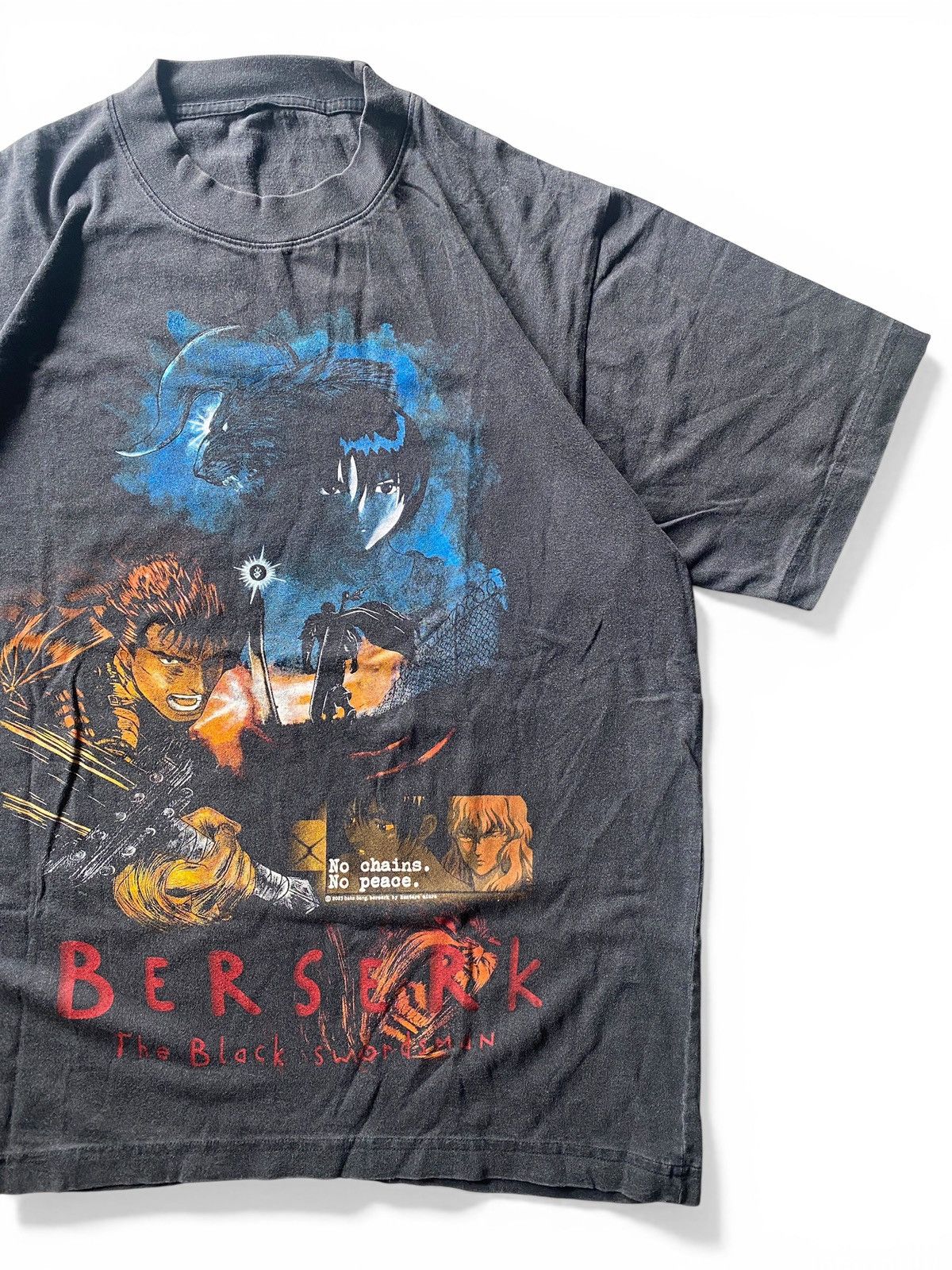 Japanese Brand Rare Berserk The Black Swordsman Anime Graphic Tee Faded Size US M / EU 48-50 / 2 - 2 Thumbnail