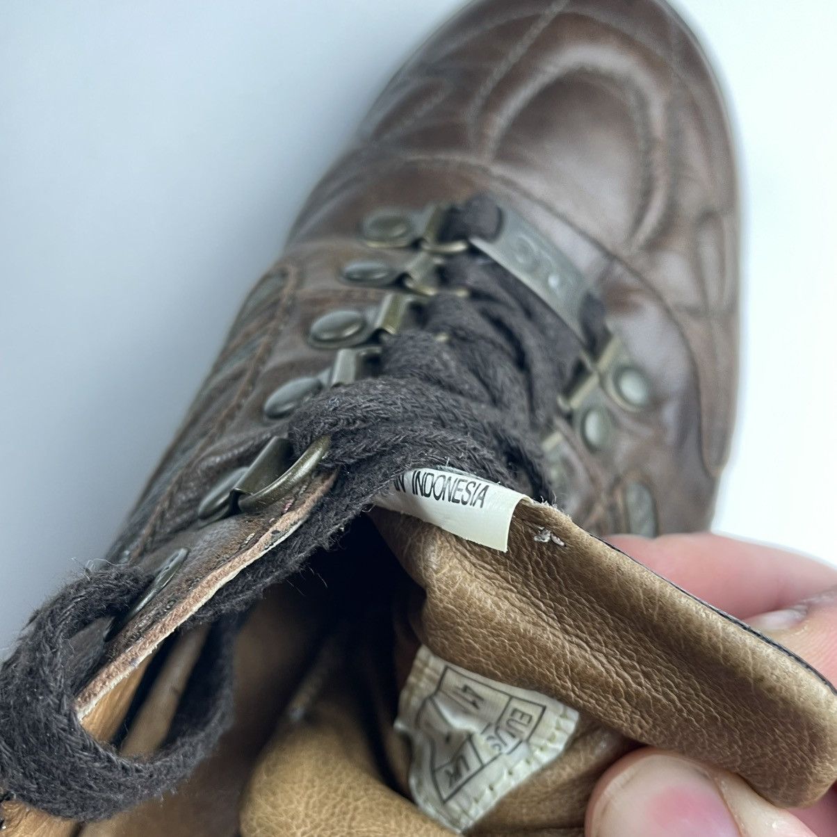 Dolce & Gabbana Y2K DOLCE & GABBANA Sneakers Shoes Brown Leather Sz 8 EUR 41 Size US 8 / EU 41 - 9 Thumbnail