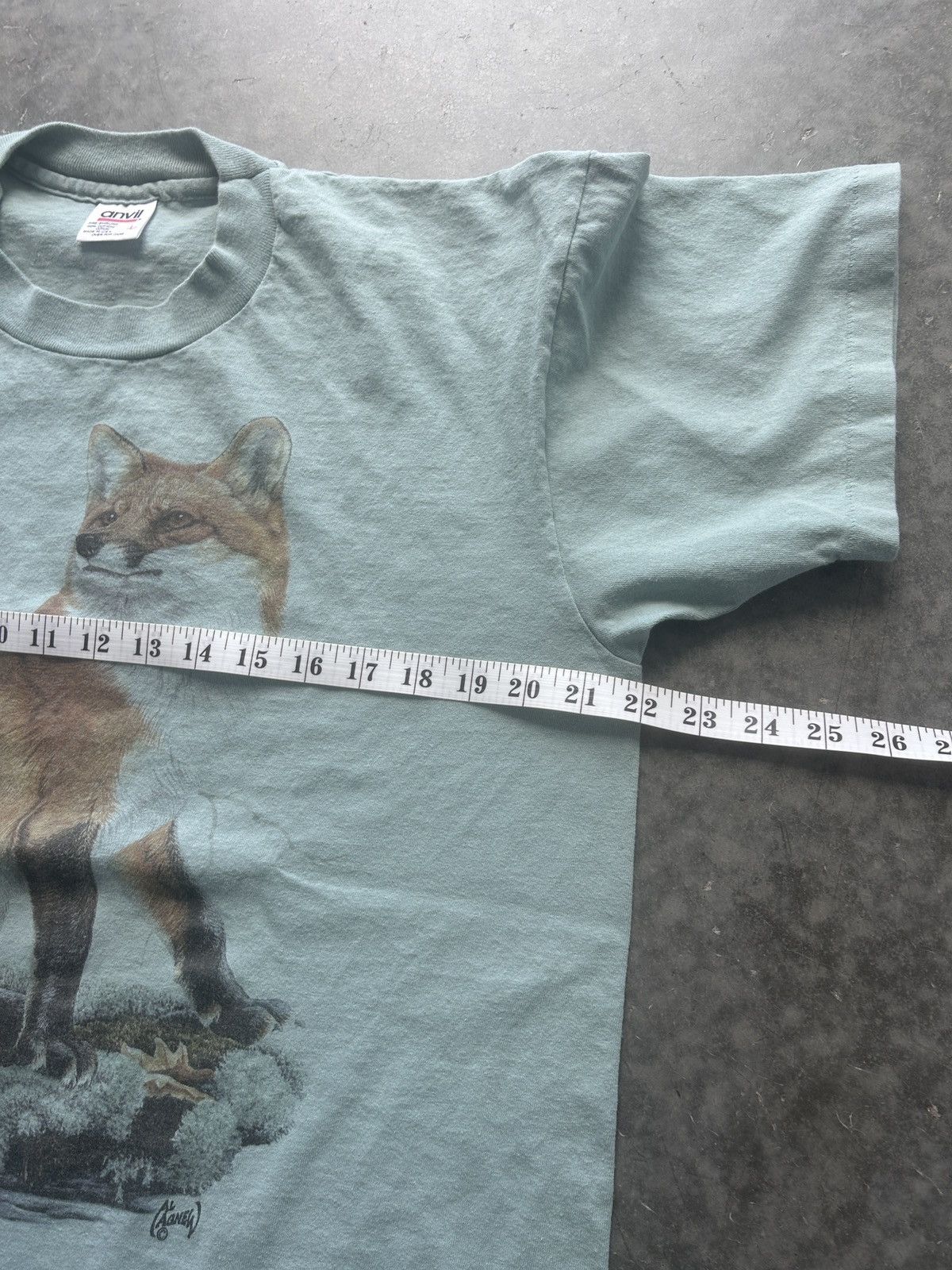 Vintage Vintage 90s Fox Graphic Tee Size US L / EU 52-54 / 3 - 7 Thumbnail