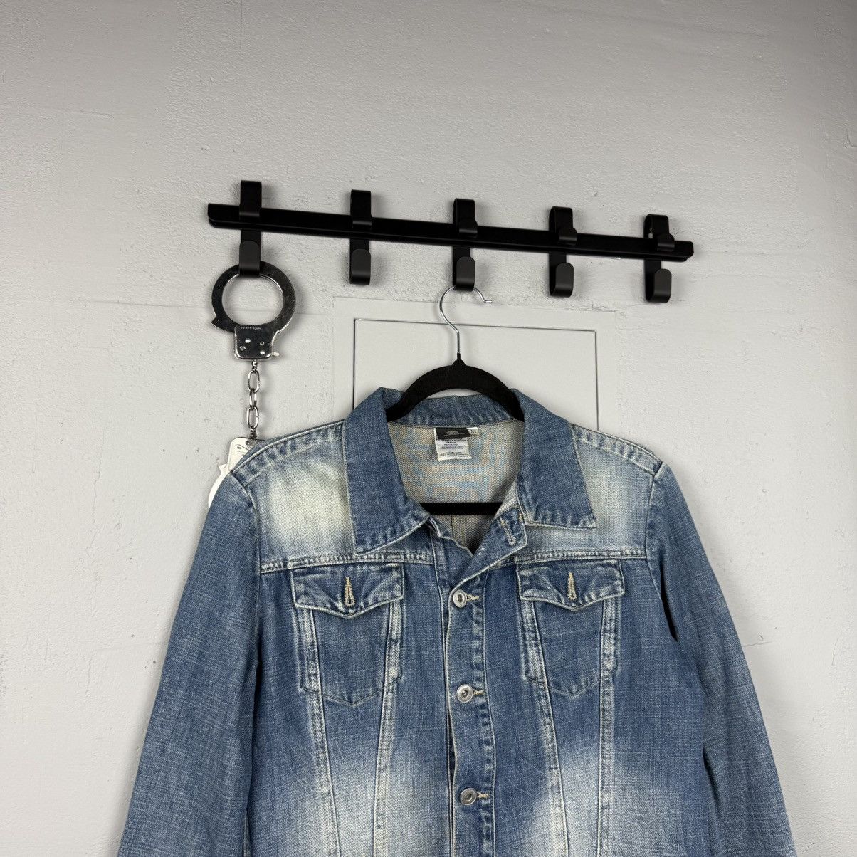 Versace Vintage Jeans Jacket Avant Garde Versace Distressed Y2K Size M / US 6-8 / IT 42-44 - 2 Thumbnail
