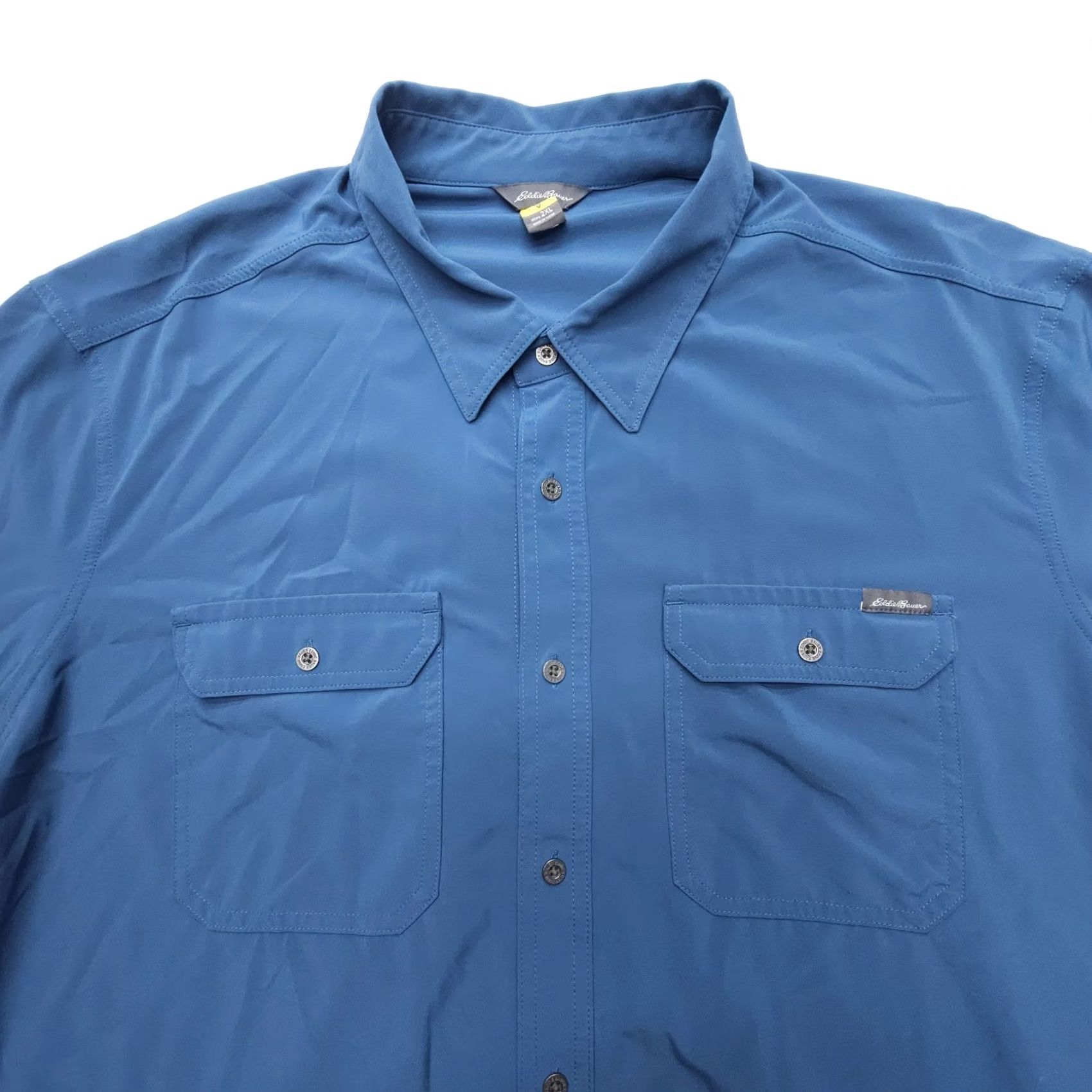 Eddie Bauer Eddie Bauer Travex Shirt Mens 2XL Blue Tech Stretch Hiking Travel Fishing Light Shirt Size US XXL / EU 58 / 5 - 4 Thumbnail