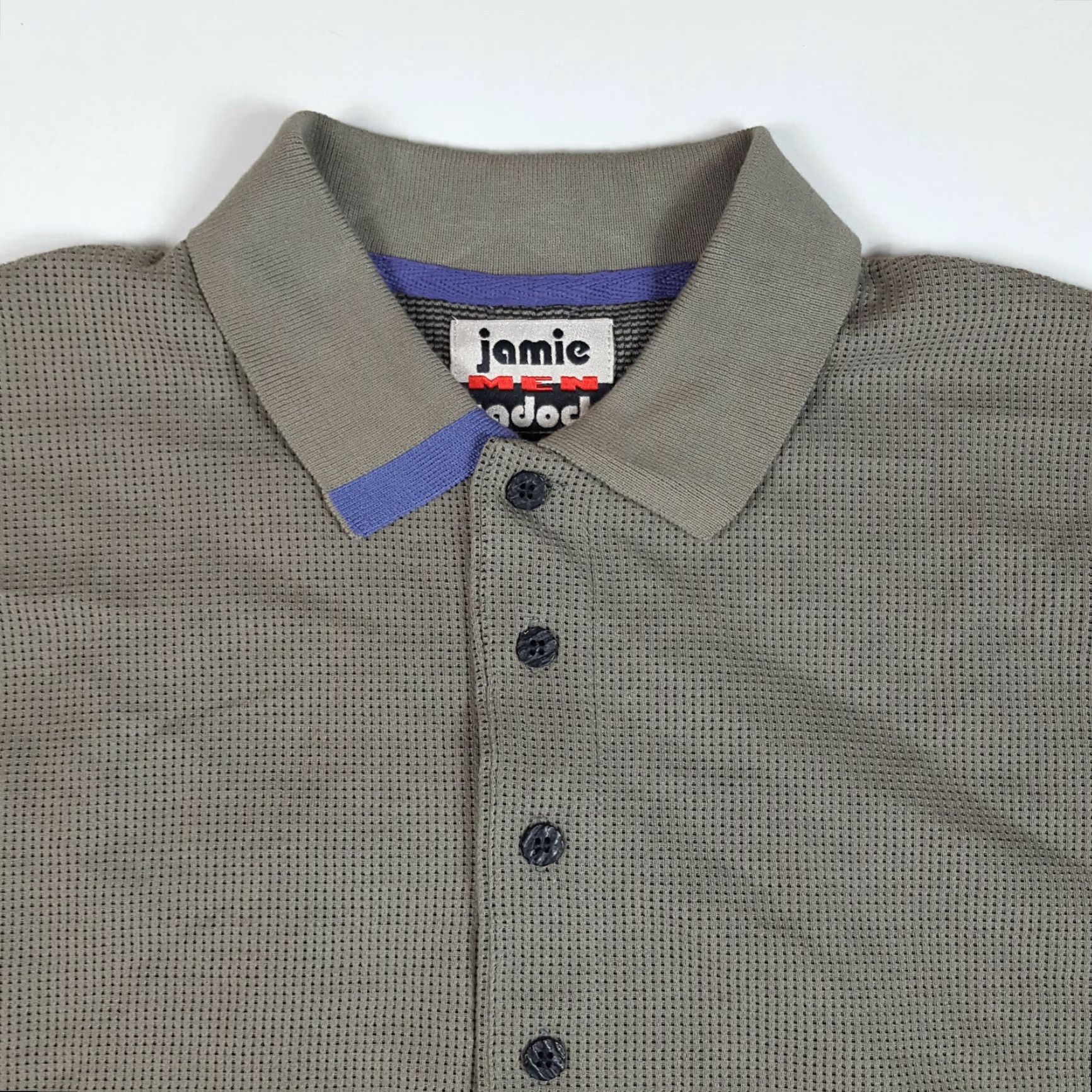 Vintage VINTAGE Jamie Sadock Polo Shirt Golf Tennis Casual Y2K 90s Gray Short Sleeve Collared Polo Shirt Men M GH Size US M / EU 48-50 / 2 - 2 Thumbnail