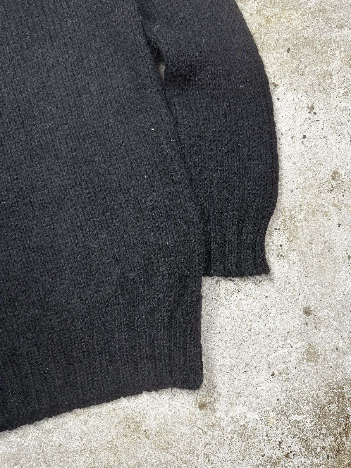 Prada Wool & Mohair Black Cable Knit Sweater Jumper
