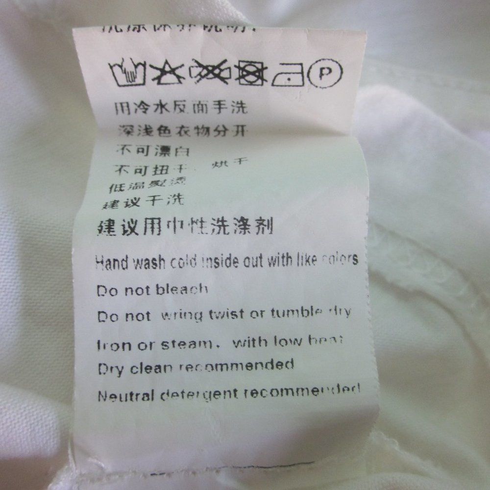 Alexa Chung Lu Lu Cheung Womens Size S Asymmetrical Long Sleeve White Cotton Ruffle Tee Size S / US 4 / IT 40 - 9 Thumbnail