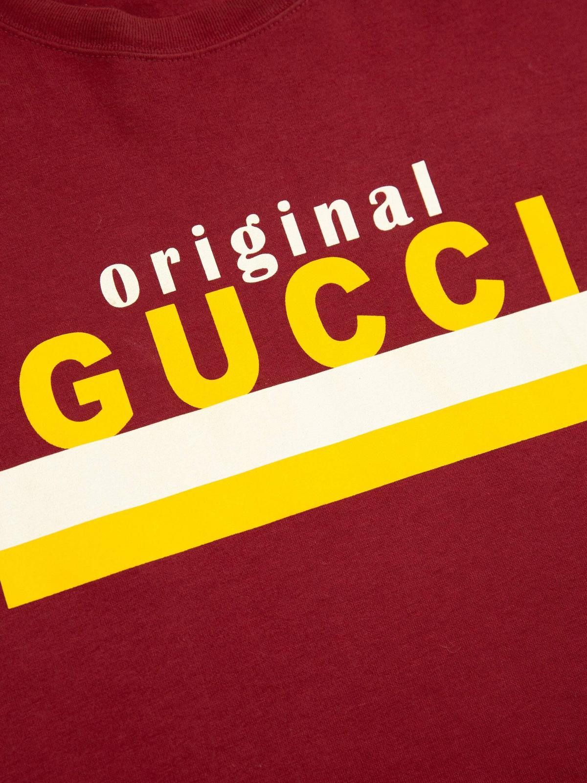 Gucci Gucci Mens Original Gucci Burgundy T Shirt Medium Red Size US M / EU 48-50 / 2 - 3 Thumbnail