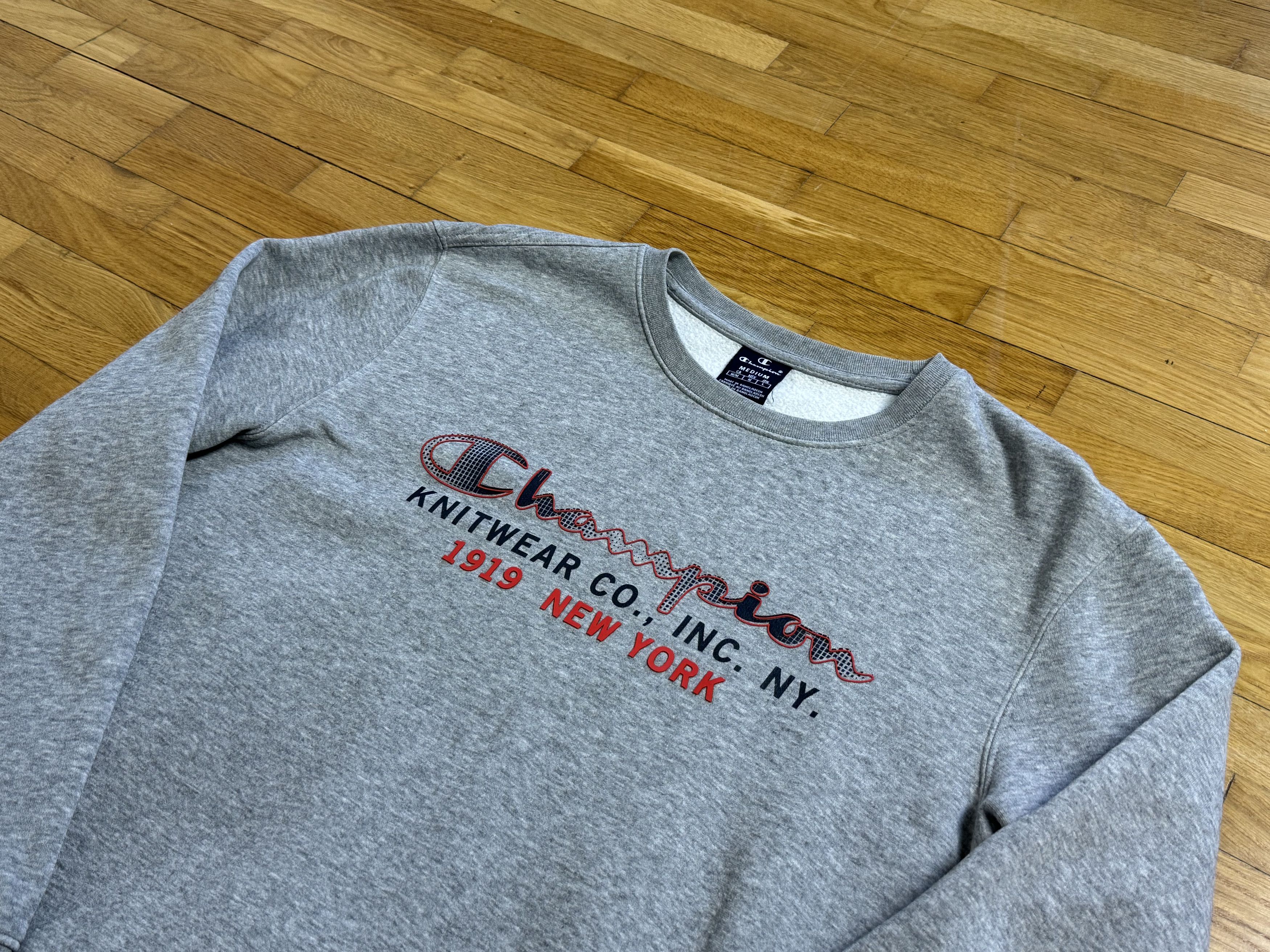 Champion × Vintage Vintage gray sweatshirt CHAMPION 1919 New York Size US M / EU 48-50 / 2 - 3 Thumbnail