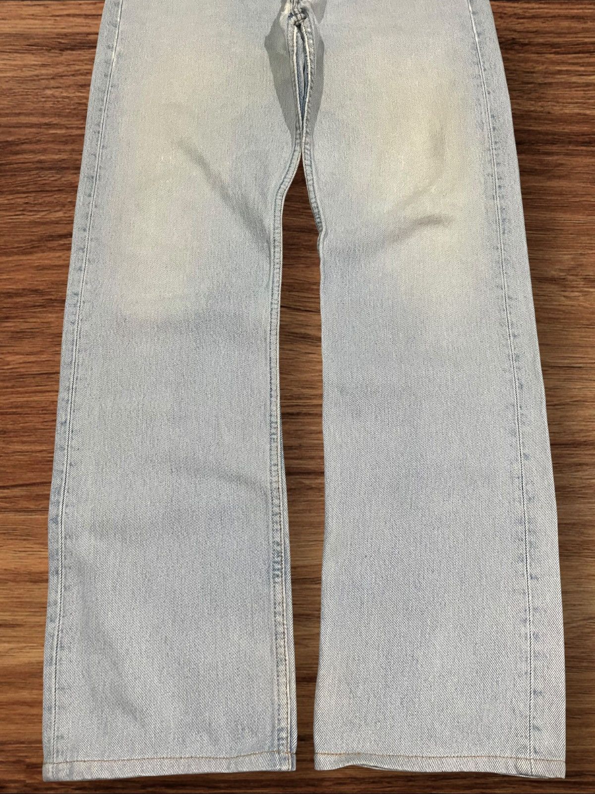 Levi's × Levi's Vintage Clothing Vintage 90s Levi’s 501 Light Blue Washed Button Fly Jeans Size US 33 - 13 Thumbnail