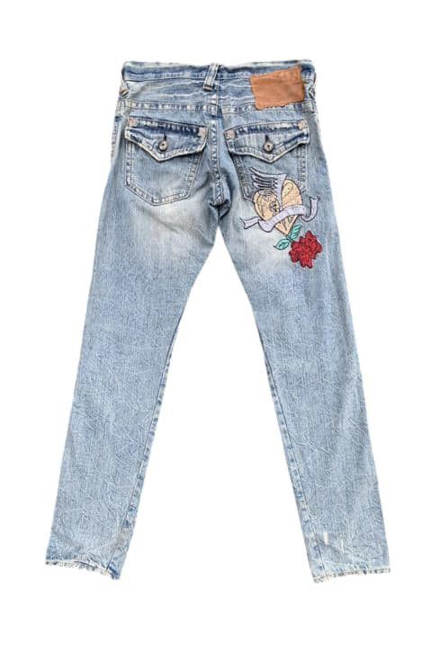 Beauty Beast × If Six Was Nine Distressed Antgauge Embroidered Denim Pants Size US 30 / EU 46 - 1 Thumbnail