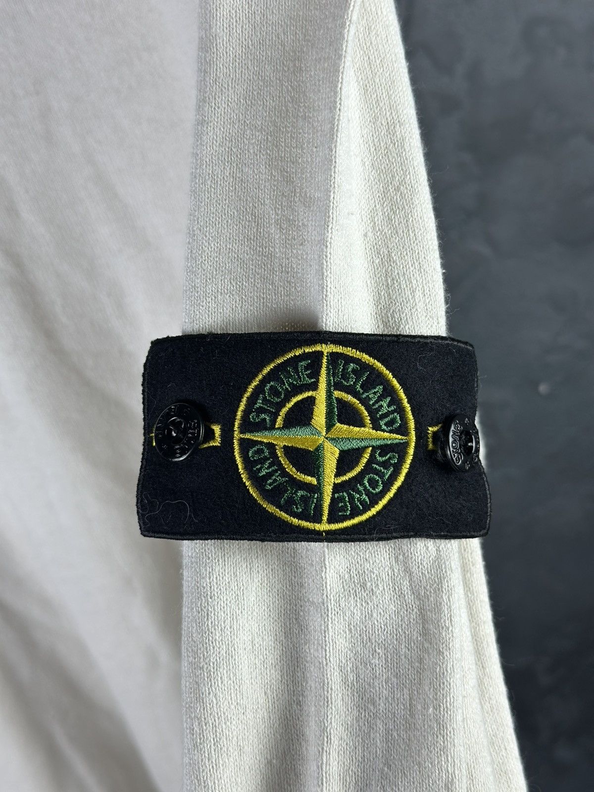 Stone Island × Vintage Stone Island White Cotton Knit Crewneck Jumper Size US M / EU 48-50 / 2 - 8 Thumbnail