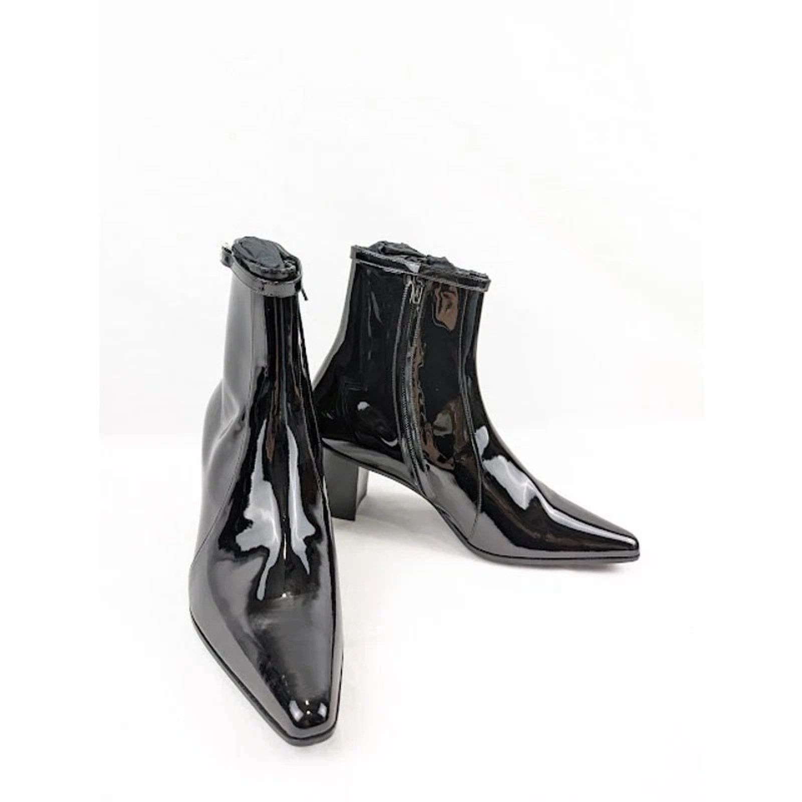 Saint Laurent Paris o1rshd1 Arsun 70 Zipped Boots in Nero Size US 7 / EU 40 - 12 Thumbnail