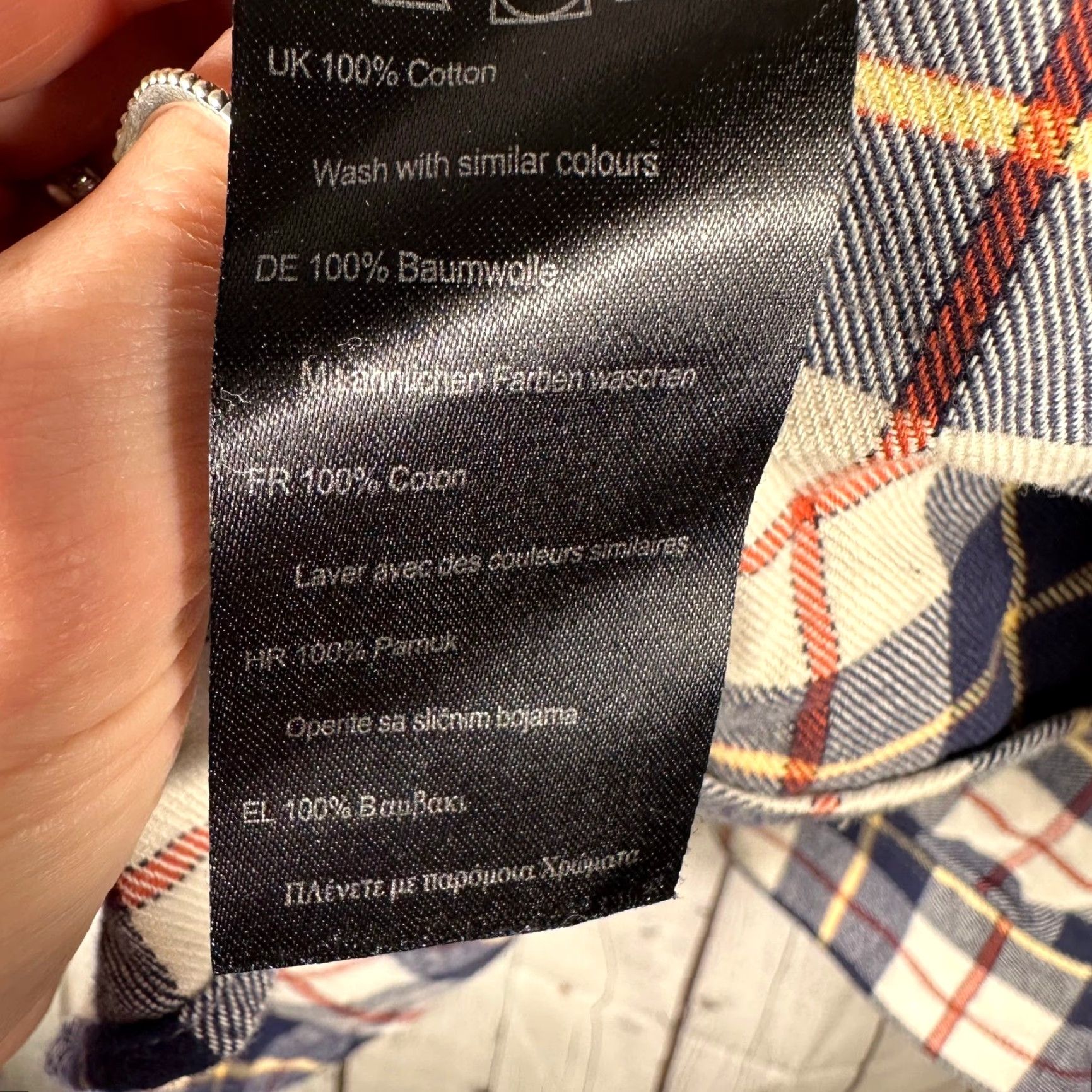 Barbour Barbour Barbour Blake Tailored Fit Plaid Button Down Flannel Shirt Mens 2XLT Navy Multicolor Long Sleeve Button-Up Size US XXL / EU 58 / 5 - 5 Thumbnail