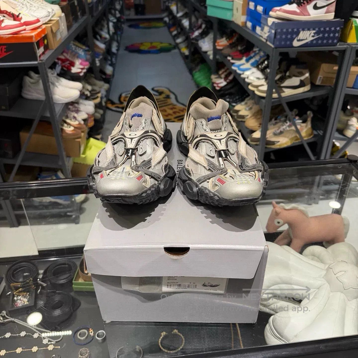 Balenciaga Balenciga Reptile Silver Black Dad Sneakers. Size US 9 / EU 42 - 2 Thumbnail
