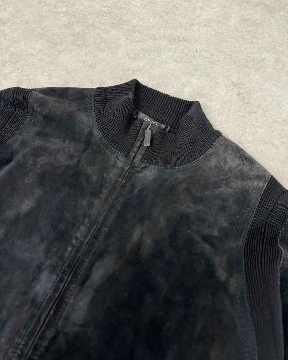 Gucci AW2003 Gucci Wool & Suede Hybrid Black Leather Jacket by Tom Ford Size US M / EU 48-50 / 2 - 5 Thumbnail
