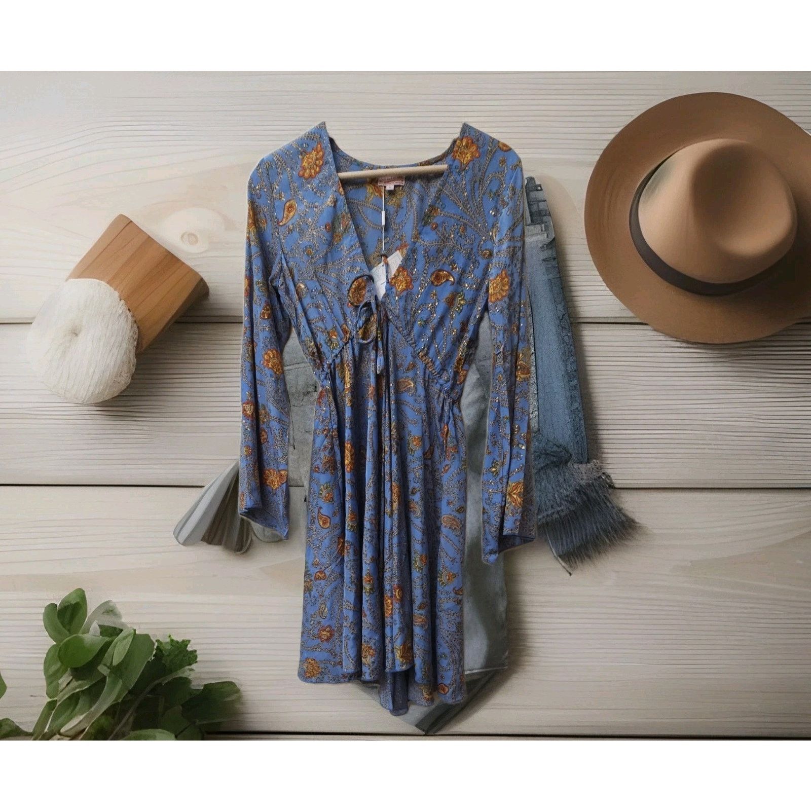 Other Cienna Janan Flare Sleeve Silk Mini Dress Small Size S / US 4 / IT 40 - 1 Thumbnail
