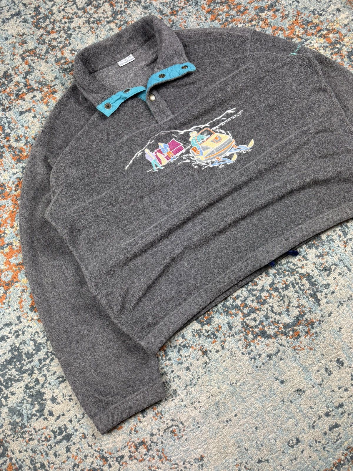 Sergio Tacchini × Vintage Vintage 90s Sergio Tachini embroidered graphic fleece sherpa Size US XXL / EU 58 / 5 - 3 Thumbnail