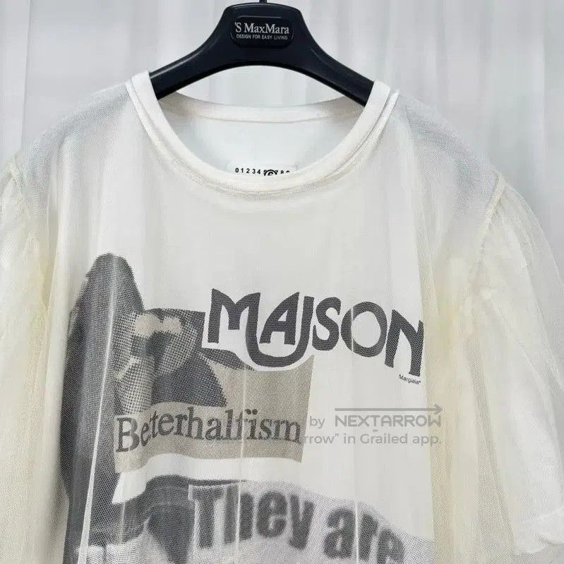 Maison Margiela Maison Margiela Summer Cream Logo T-Shirt . Size XS / US 0-2 / IT 36-38 - 3 Thumbnail