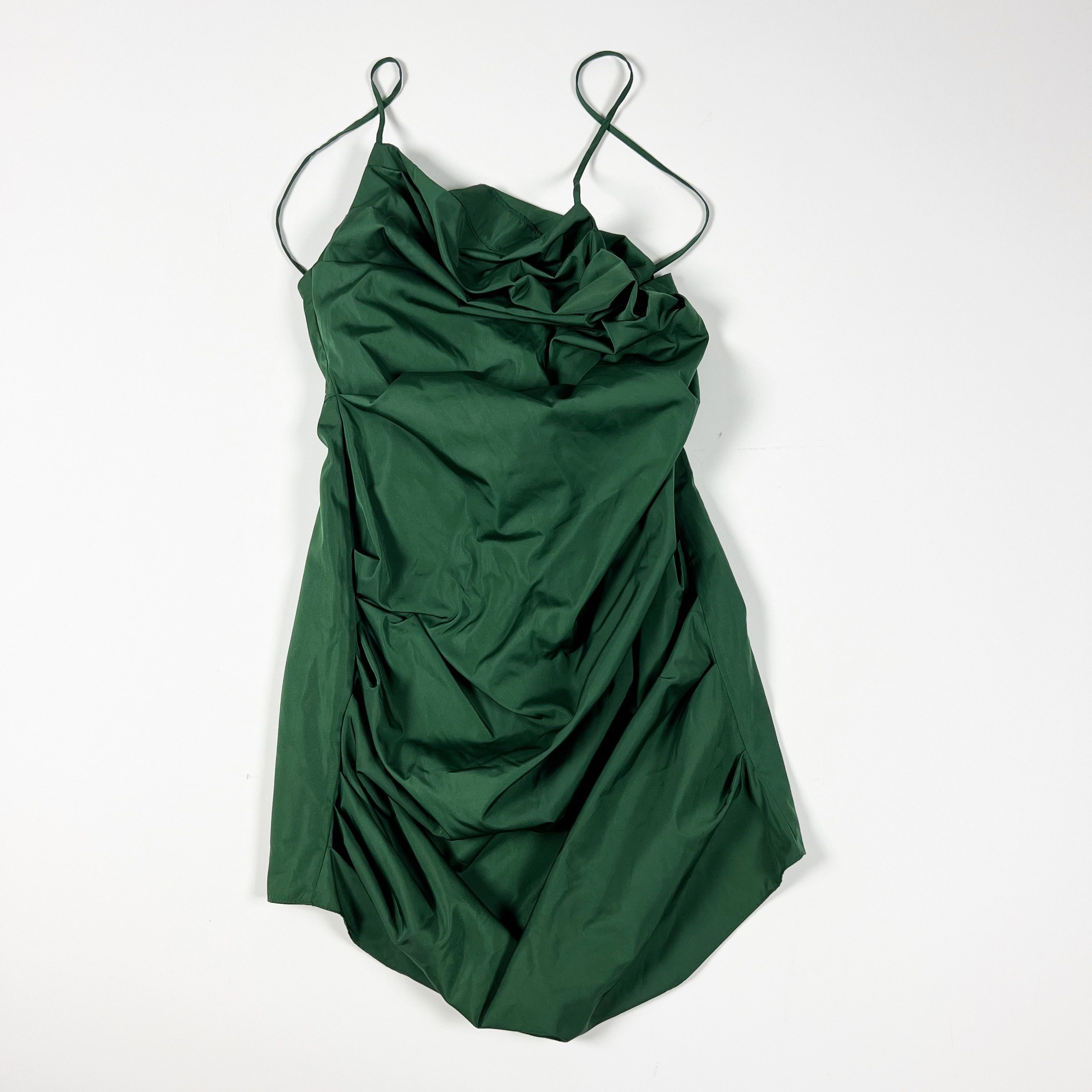 image of New Amanda Uprichard Laconia Ruched Bodycon in Green, Women's (Size Small)