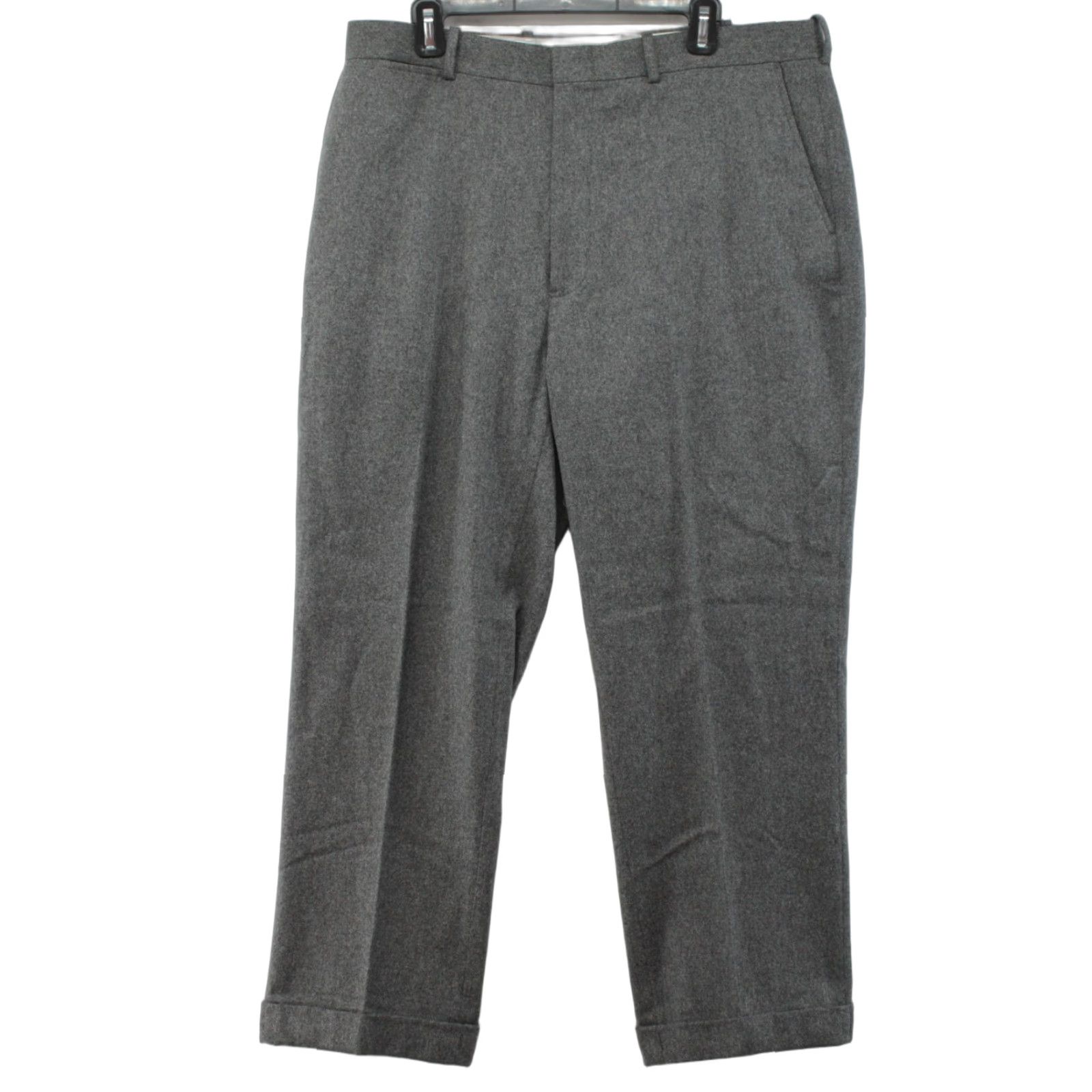 Polo Ralph Lauren VINTAGE Polo Ralph Lauren Pants Men 38 Gray Flannel Wool Blend Cuffed Preppy Dress Pants 80s 90s Workwear Mens Size US M / EU 48-50 / 2 - 1 Thumbnail
